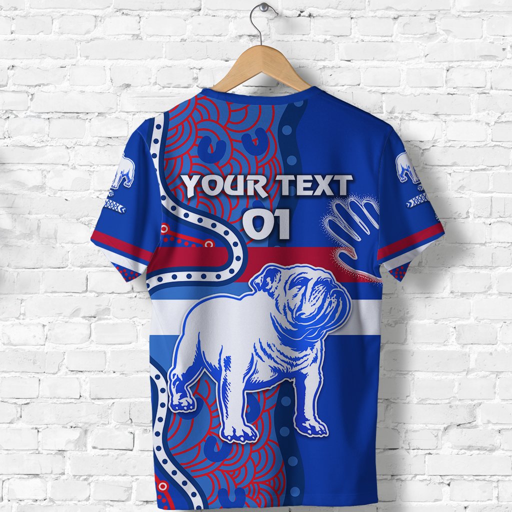 (Custom Personalised) Western T shirt Bulldogs Indigenous Simple Style, Custom Text And Number - Vibe Hoodie Shop