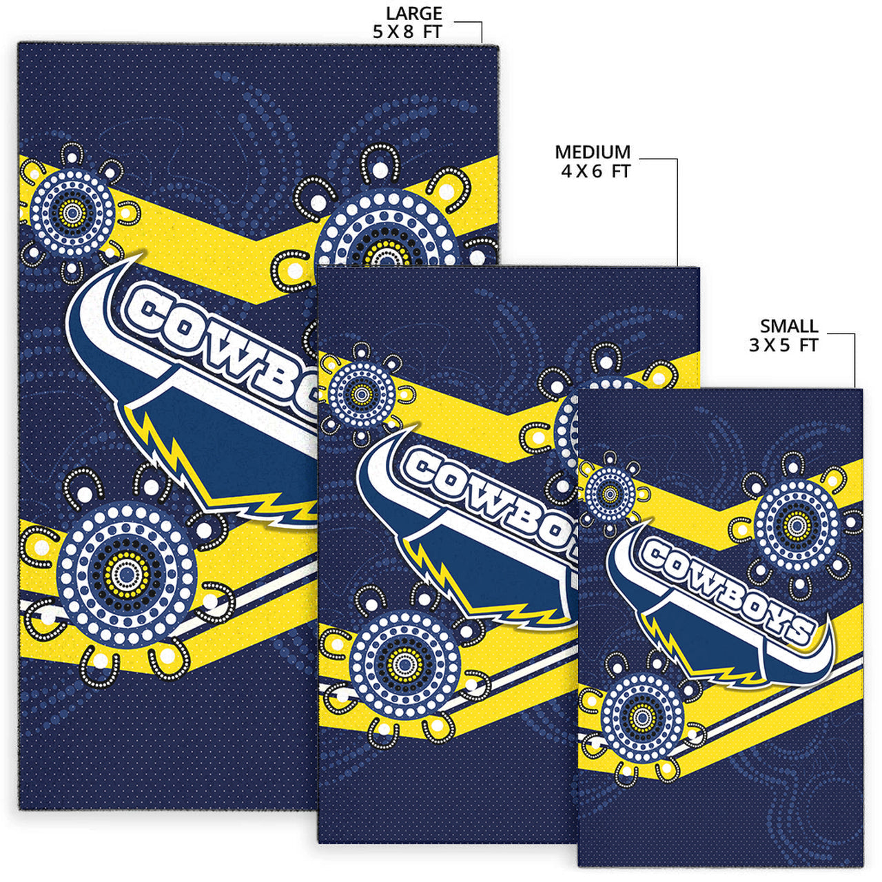 Cowboys Rugby Area Rug - Custom Aussie Cowboys Area Rug RLT13 - Vibe Hoodie Shop