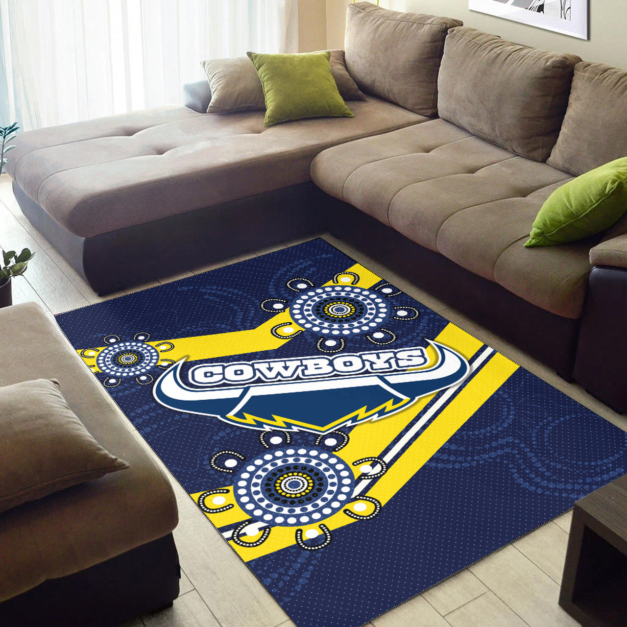 Cowboys Rugby Area Rug - Custom Aussie Cowboys Area Rug RLT13 - Vibe Hoodie Shop