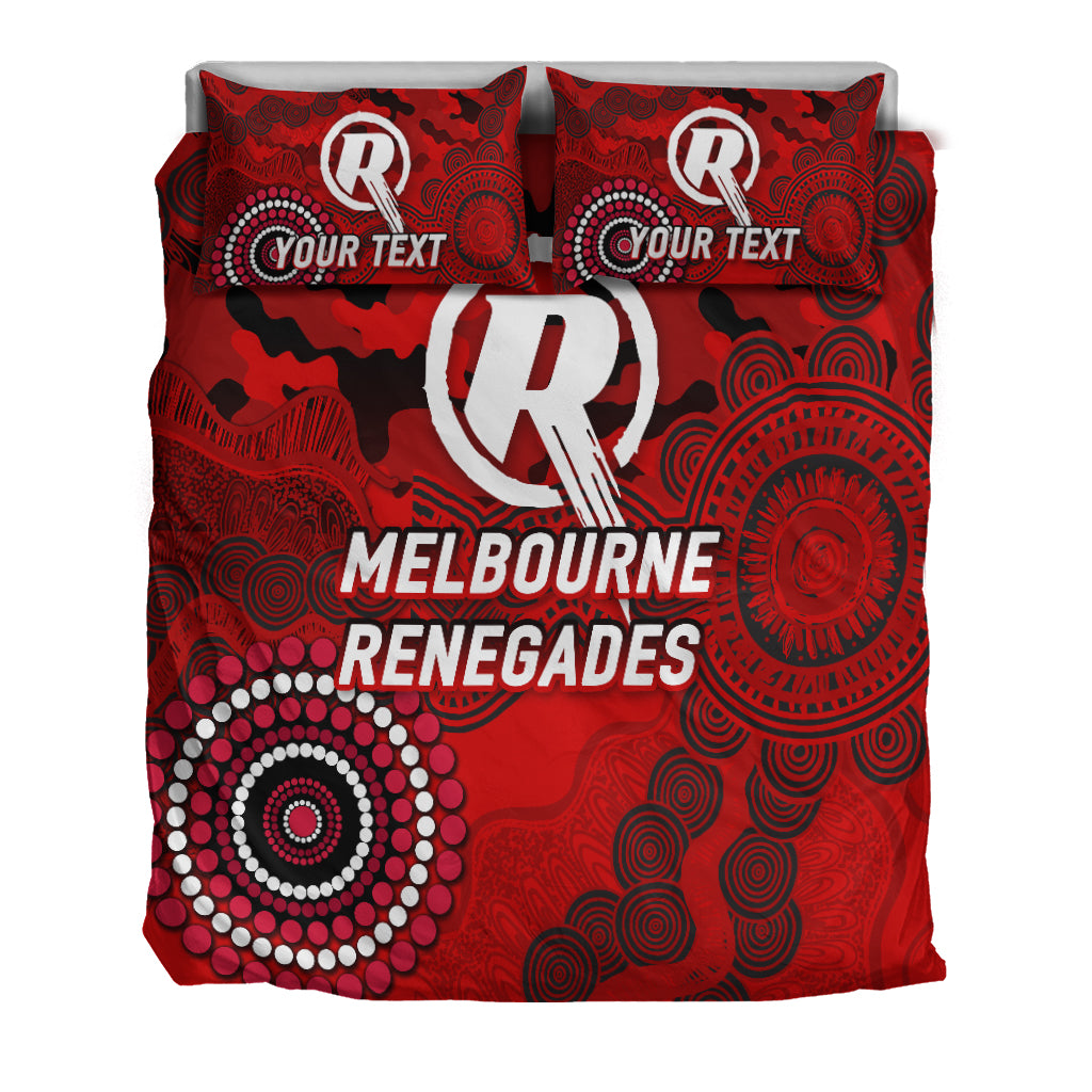 (Custom Personalised) Melbourne Renegades ANZAC Day Aboriginal Bedding Set - - Vibe Hoodie Shop