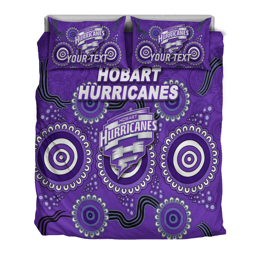 (Custom Personalised) Hobart Hurricanes Aboriginal Cricket 2022 Bedding Set - - Vibe Hoodie Shop