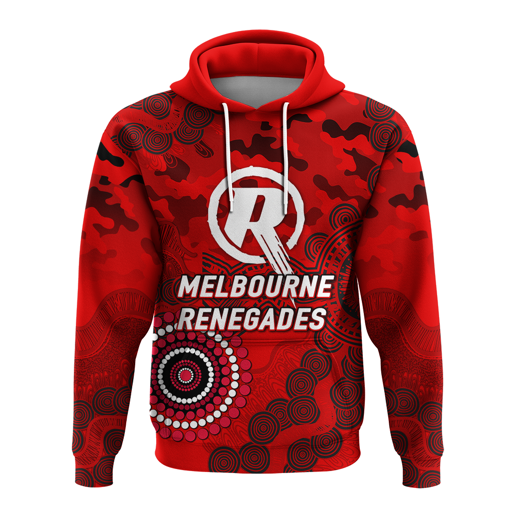 (Custom Personalised) Melbourne Renegades ANZAC Day Aboriginal Hoodie - LT12 - Vibe Hoodie Shop
