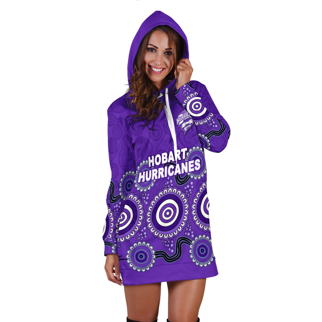 (Custom Personalised) Hobart Hurricanes Aboriginal Cricket 2022 Hoodie Dress - - Vibe Hoodie Shop