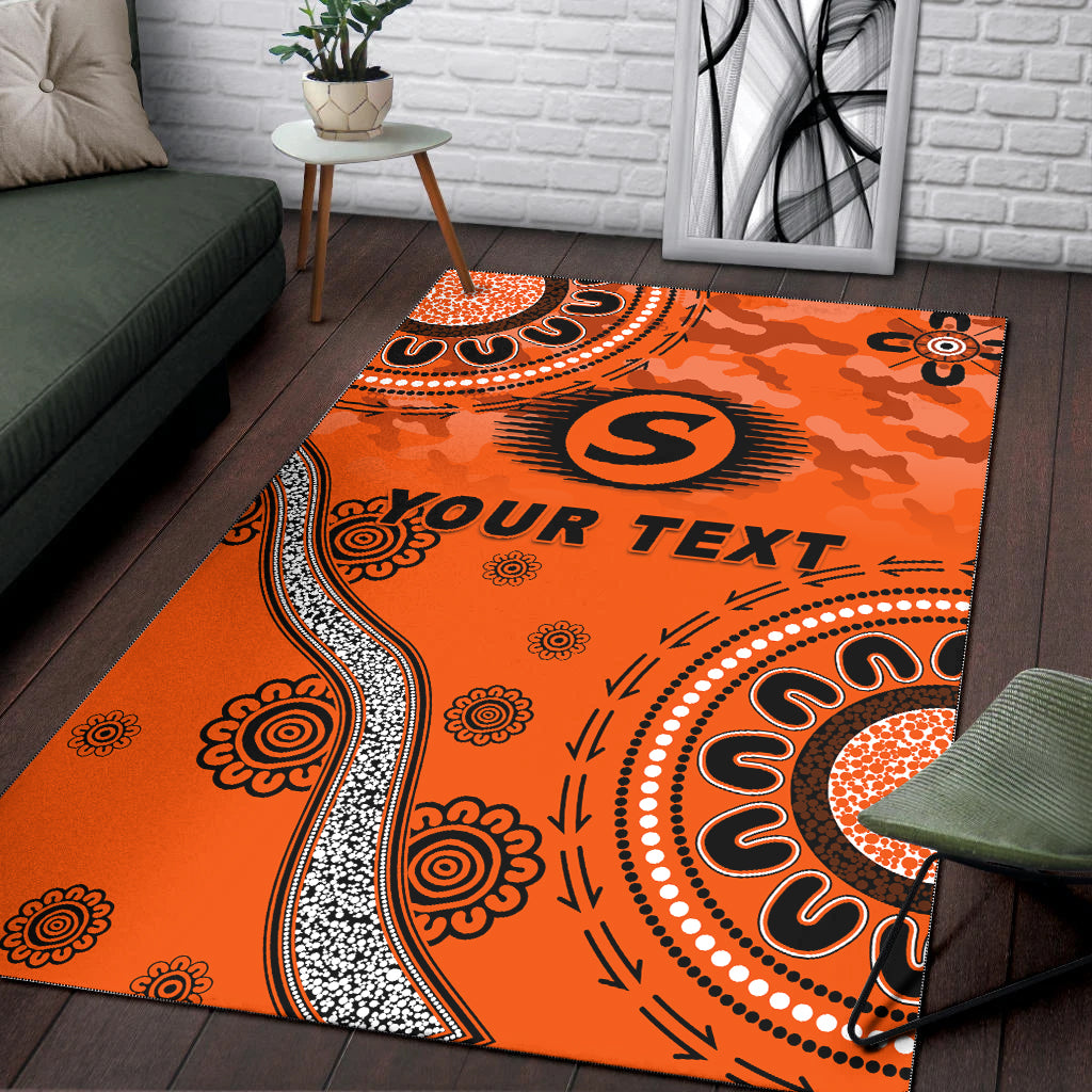 (Custom Personalised) Perth Scorchers ANZAC Day Aboriginal Area Rug - - Vibe Hoodie Shop