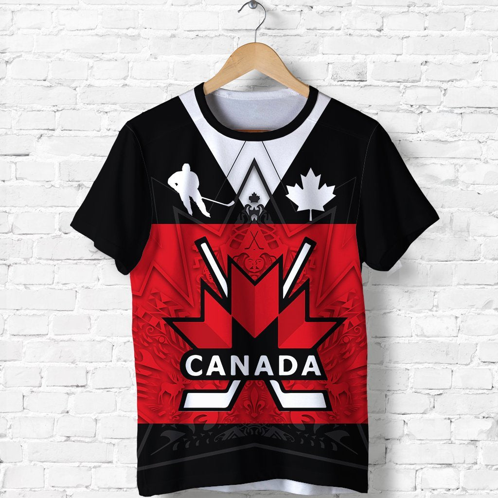 Canada Hockey T shirt - Maple Leaf Red - Vibe Hoodie Shop