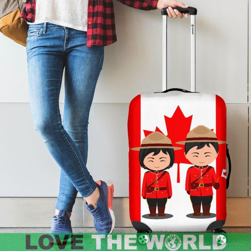 Canada National Dress Flag Man Woman Luggage Cover - Vibe Hoodie Shop