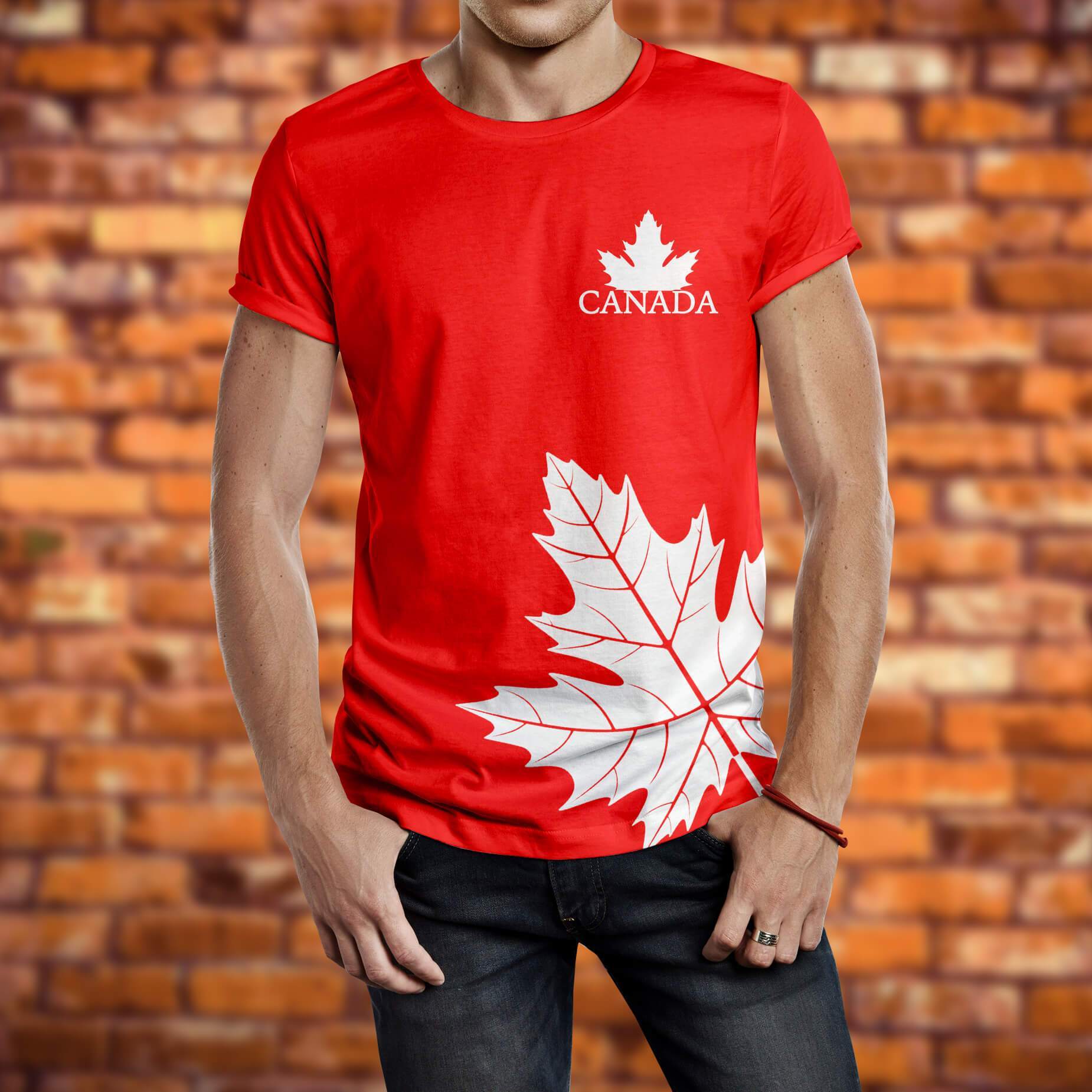 Canada T shirt - Canadian Maple Leaf - Vibe Hoodie Shop