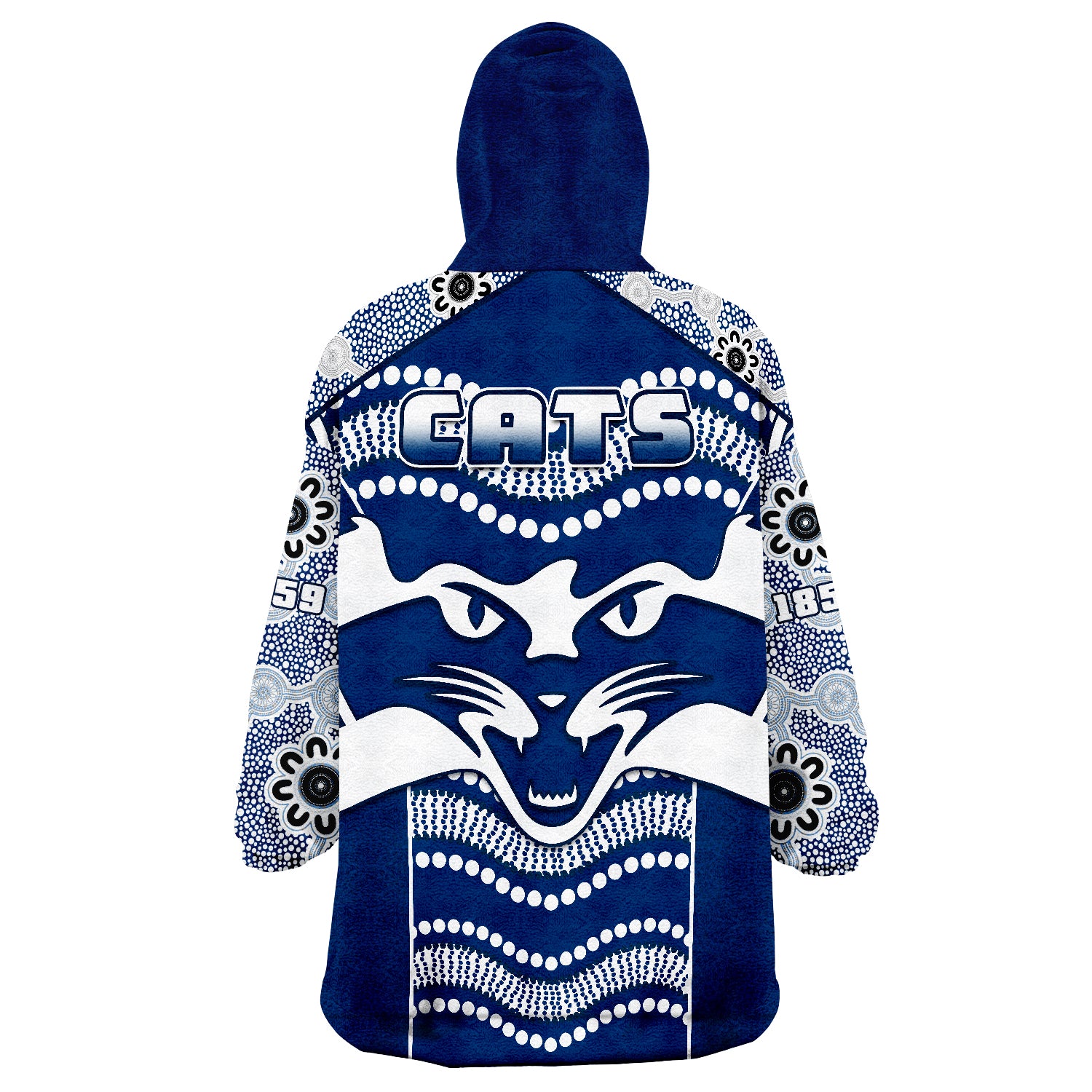 Cats Football Geelong 1859 Indigenous Sporty Version Wearable Blanket Hoodie - Vibe Hoodie Shop