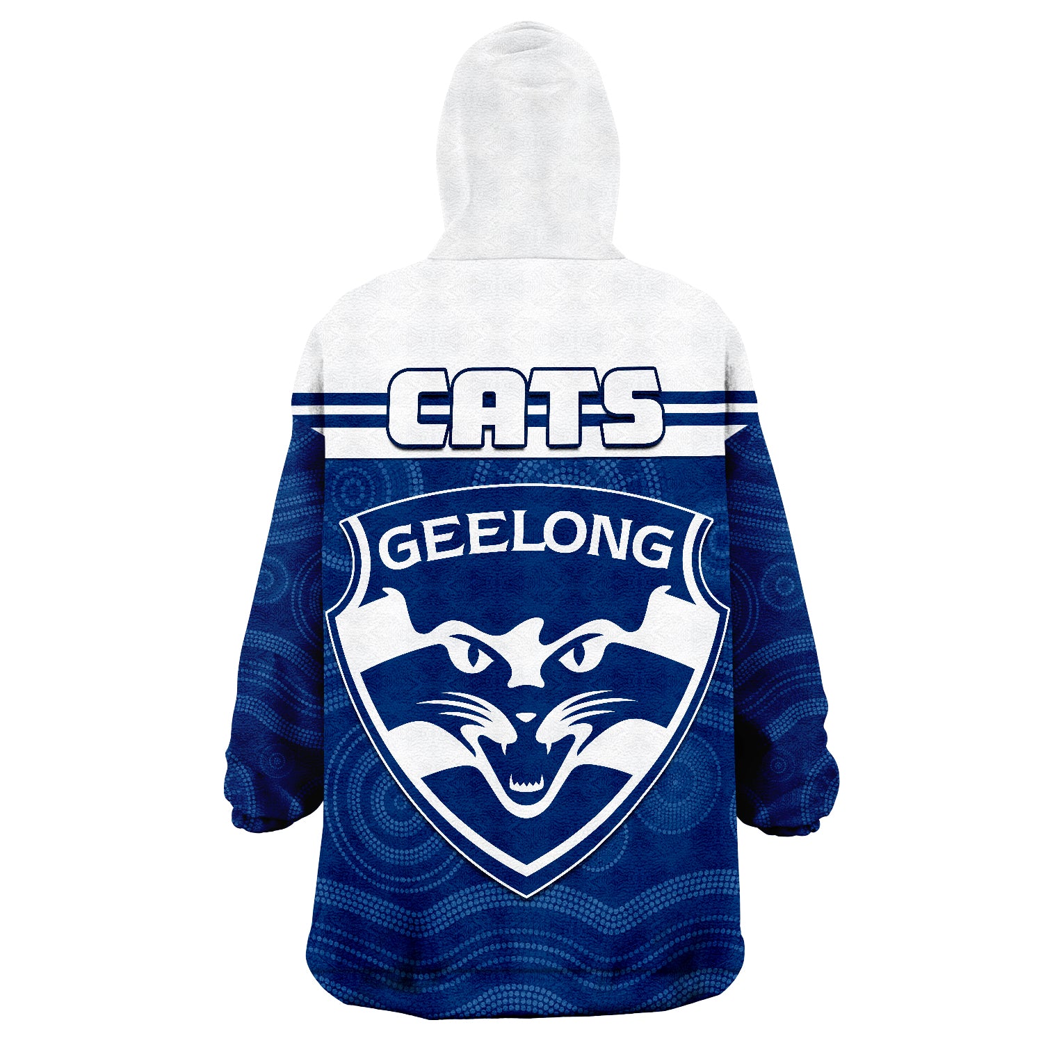 Cats Football Geelong Est 1859 Aboriginal Art Wearable Blanket Hoodie - Vibe Hoodie Shop
