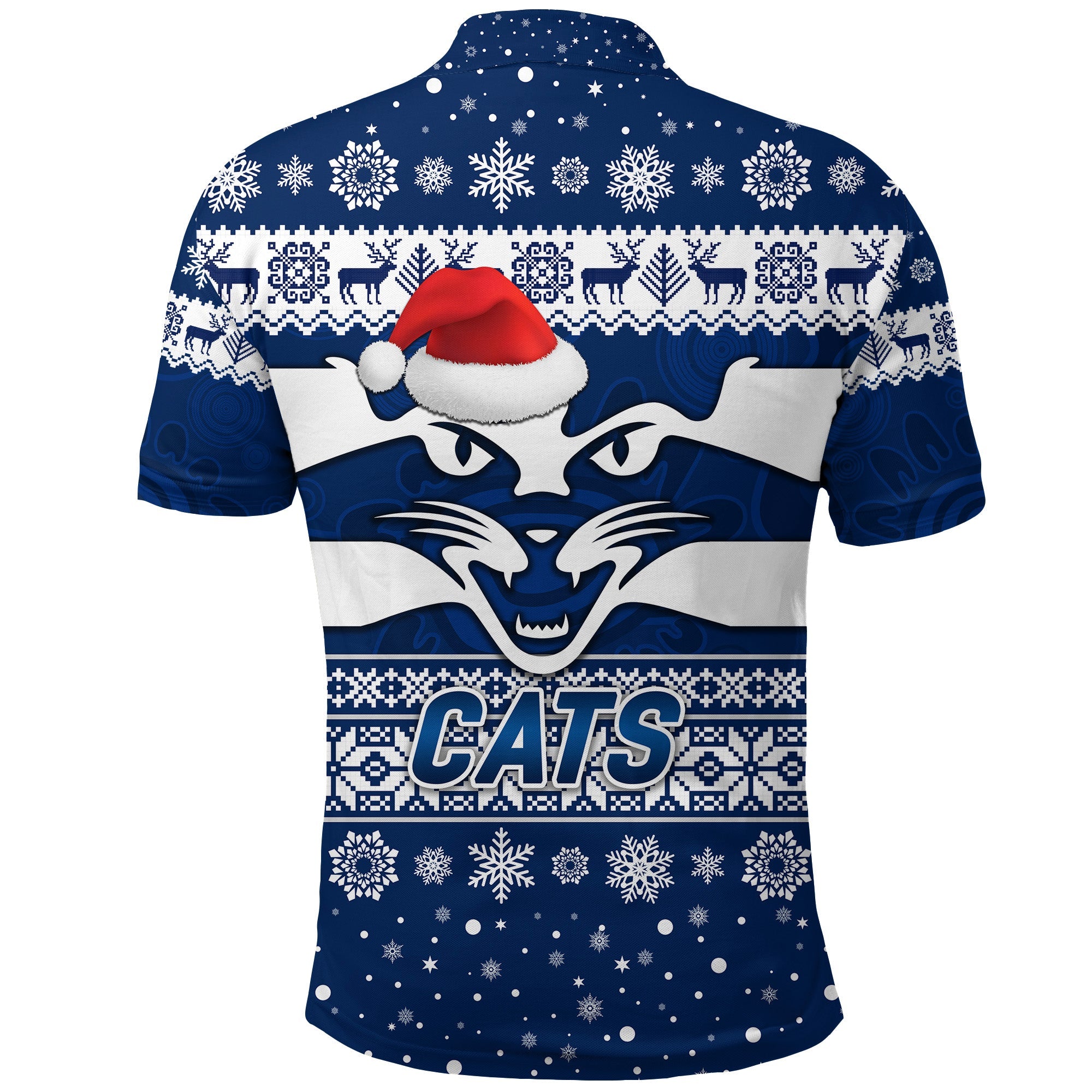 Geelong Cats Polo Shirt Christmas Simple Style - Vibe Hoodie Shop