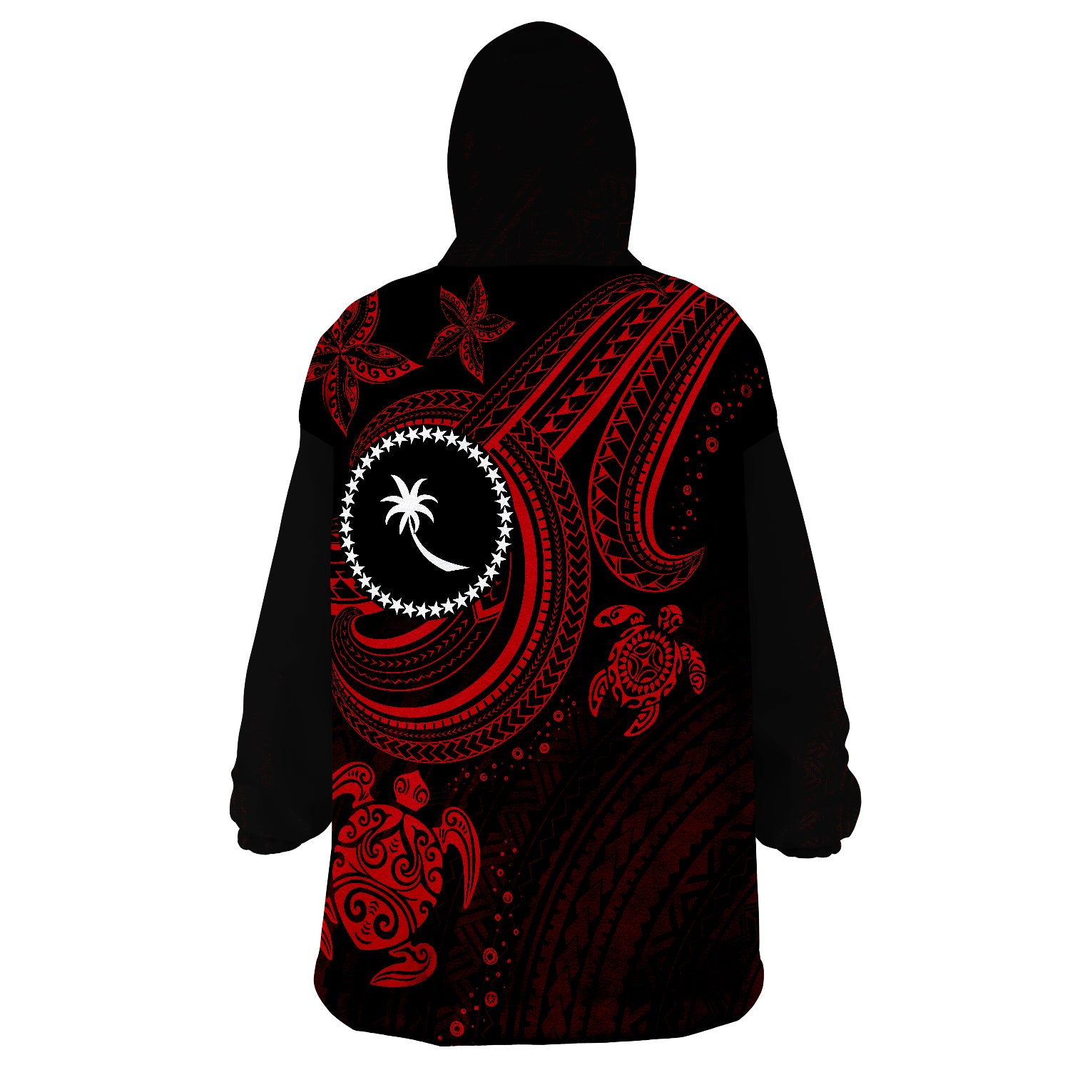 Chuuk Red Turtle Version Wearable Blanket Hoodie - Vibe Hoodie Shop