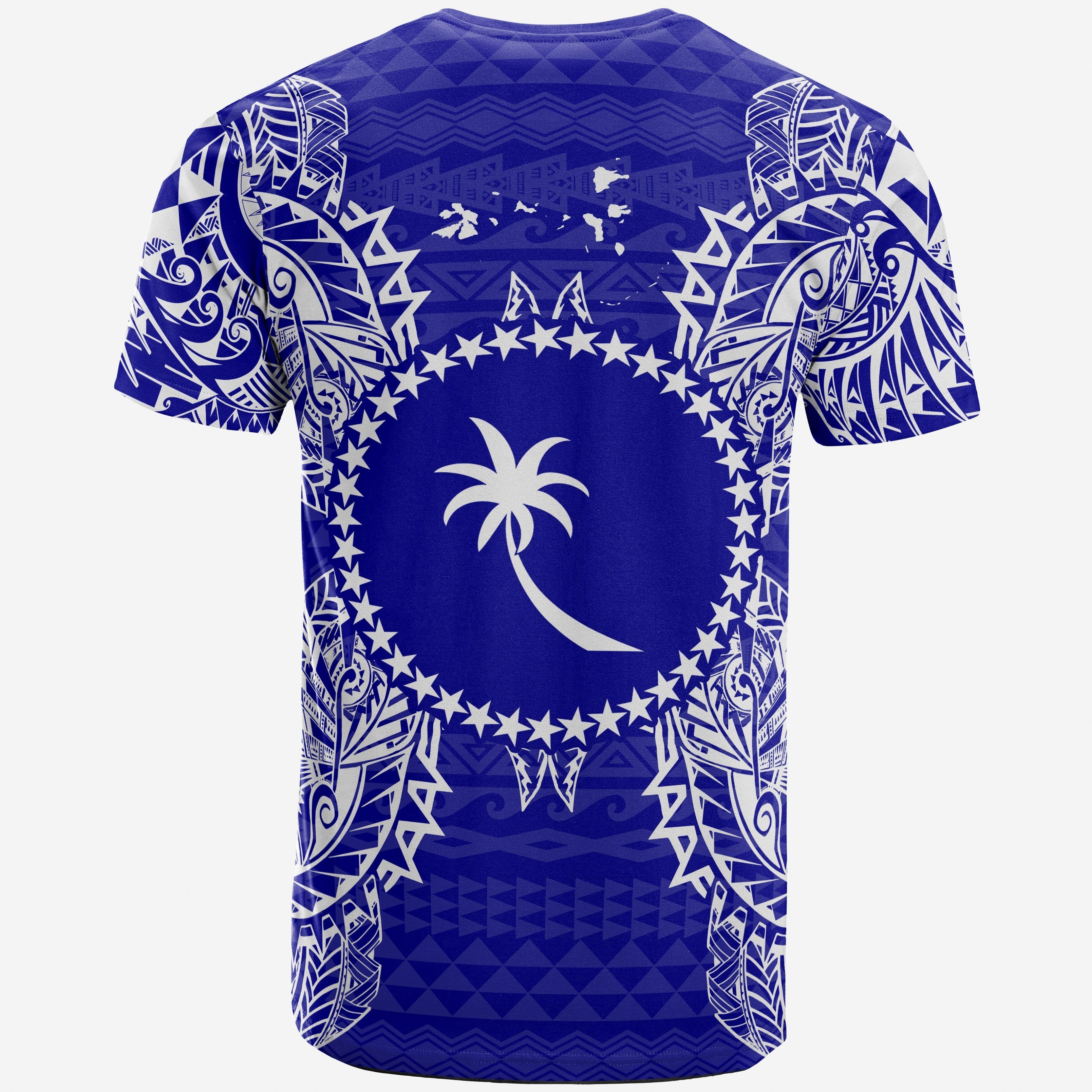 Vibe Hoodie Chuuk All T shirt - Chuuk FLag Map Polynesian Tattoo Blue - Vibe Hoodie Shop