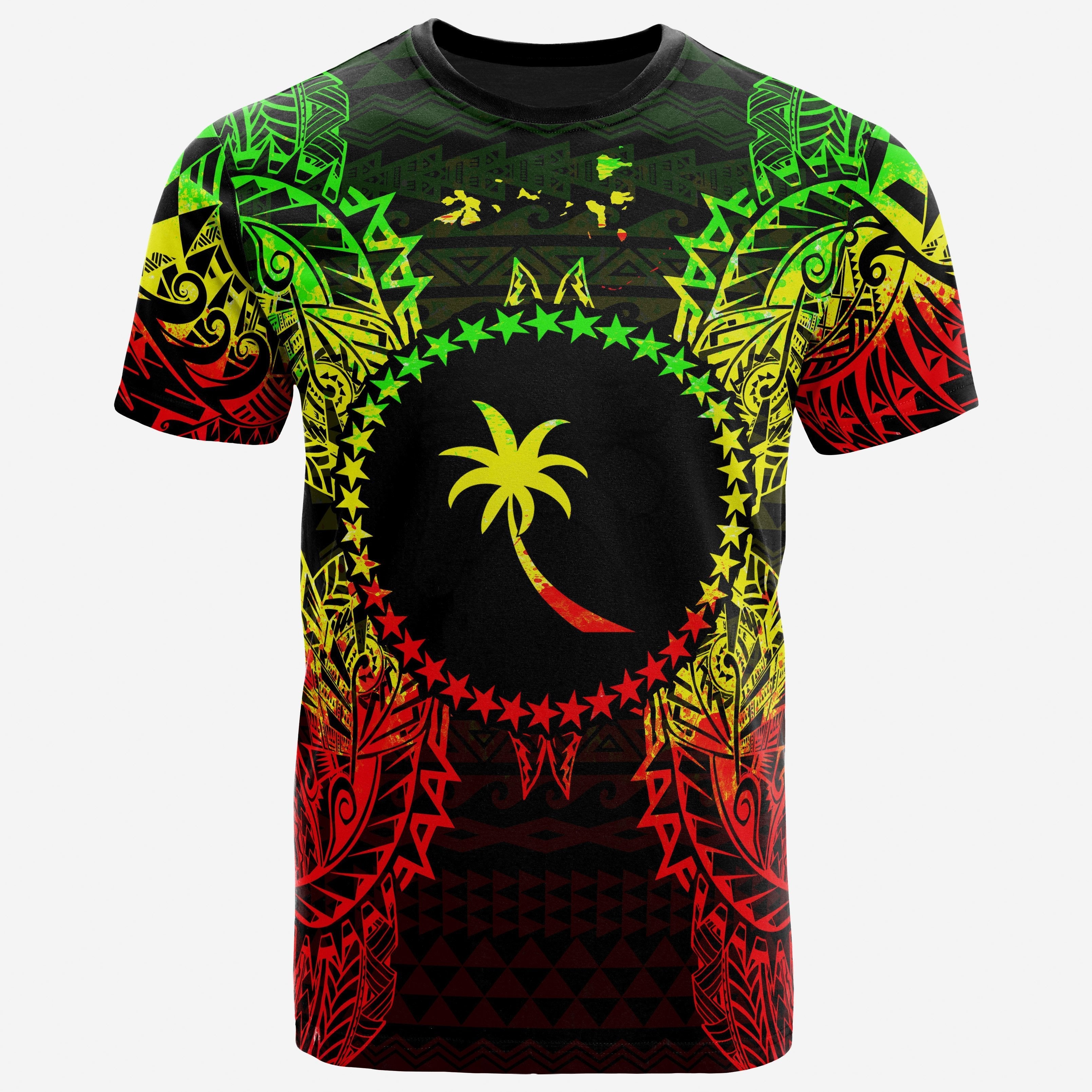 Vibe Hoodie Chuuk All T shirt - Chuuk FLag Map Polynesian Tattoo Reggae - Vibe Hoodie Shop