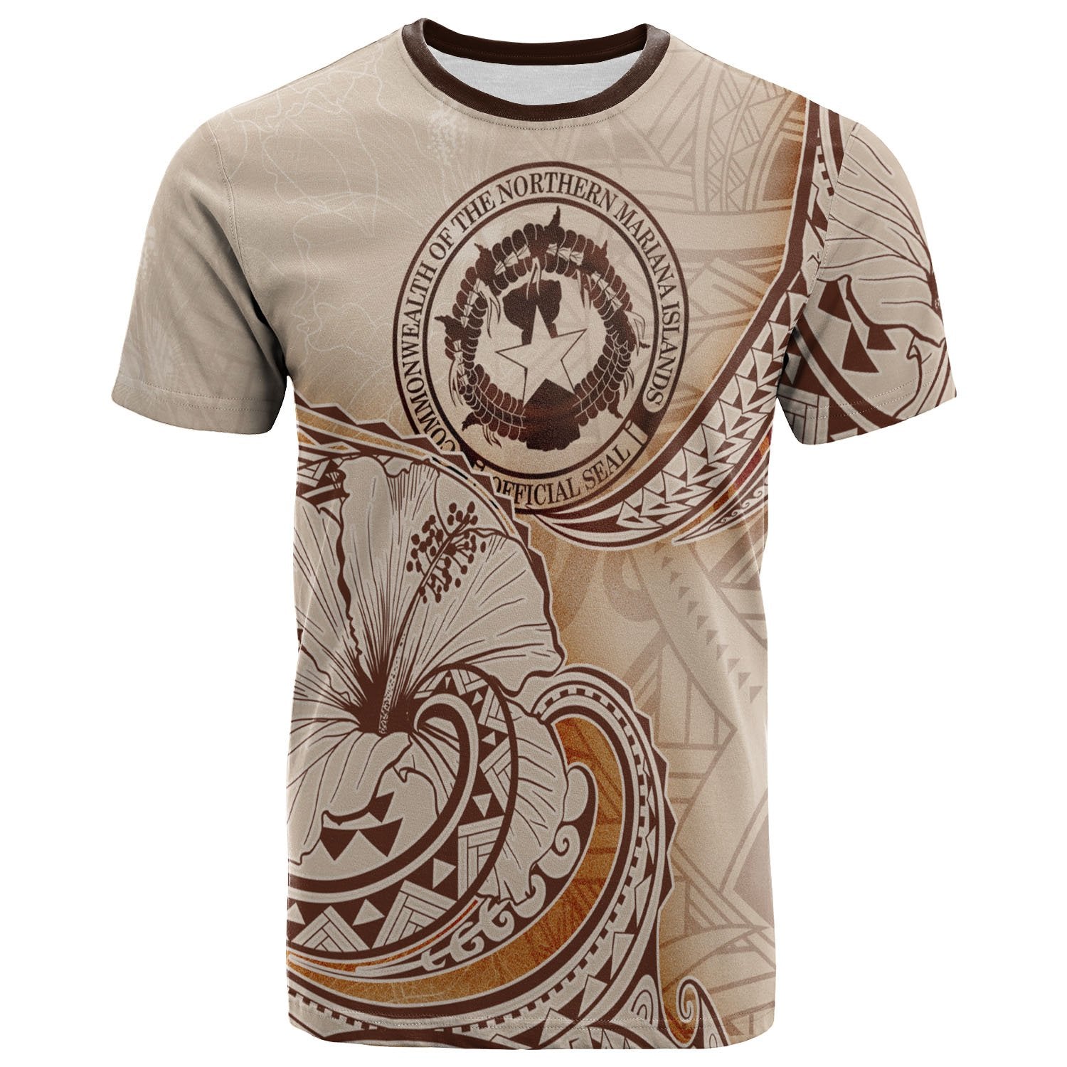 Northern Mariana Islands T shirt - Hibiscus Flowers Vintage Style - Vibe Hoodie Shop