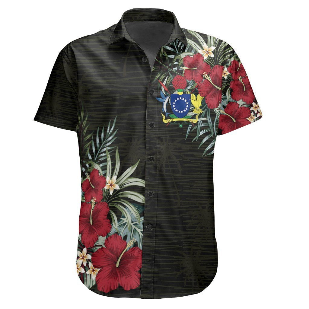 Cook Islands Hibiscus Short Sleeve Shirt - Vibe Hoodie Shop