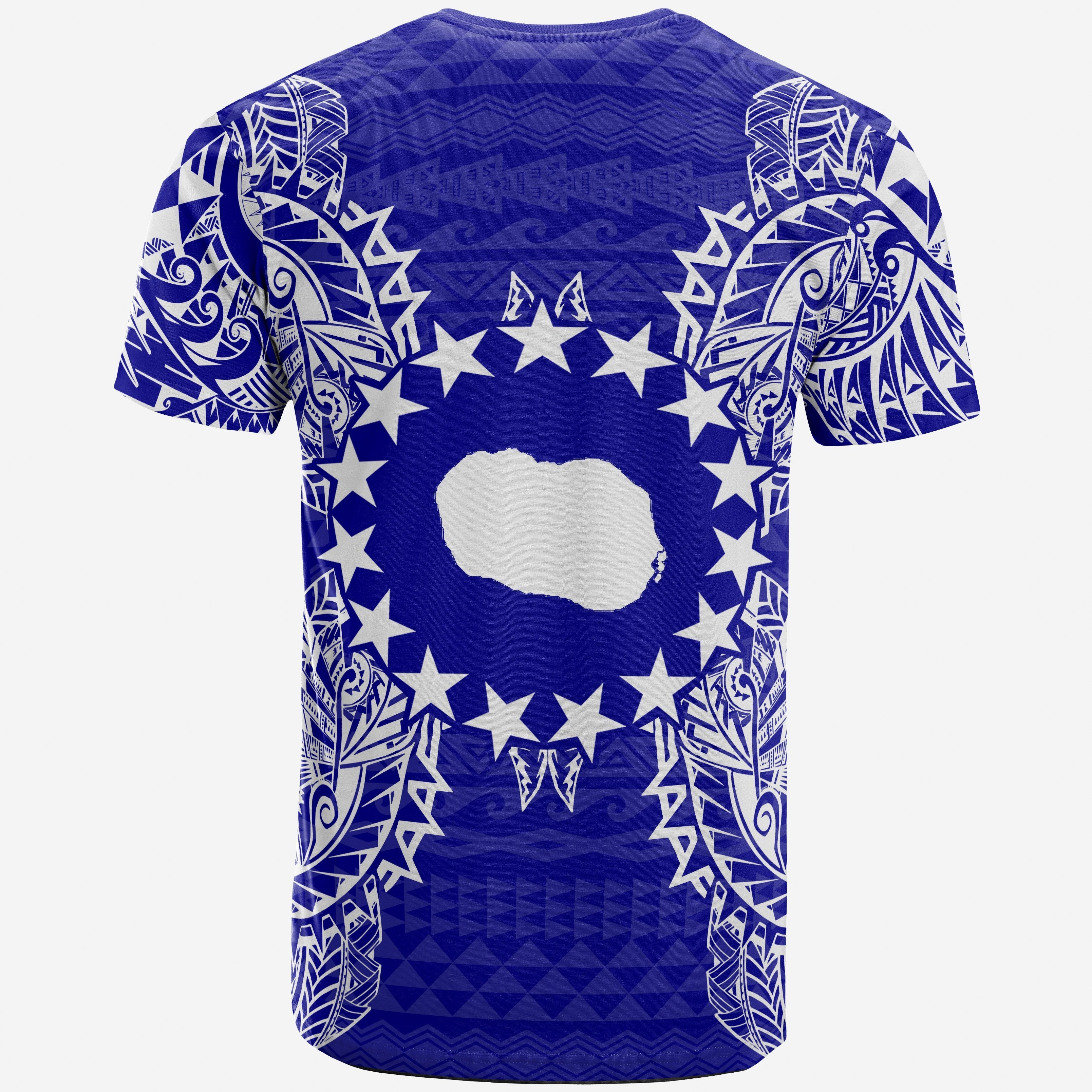 Vibe Hoodie Cook Islands Polynesian All T shirt - Cook Islands Flag Map Polynesian Tattoo Blue - Vibe Hoodie Shop