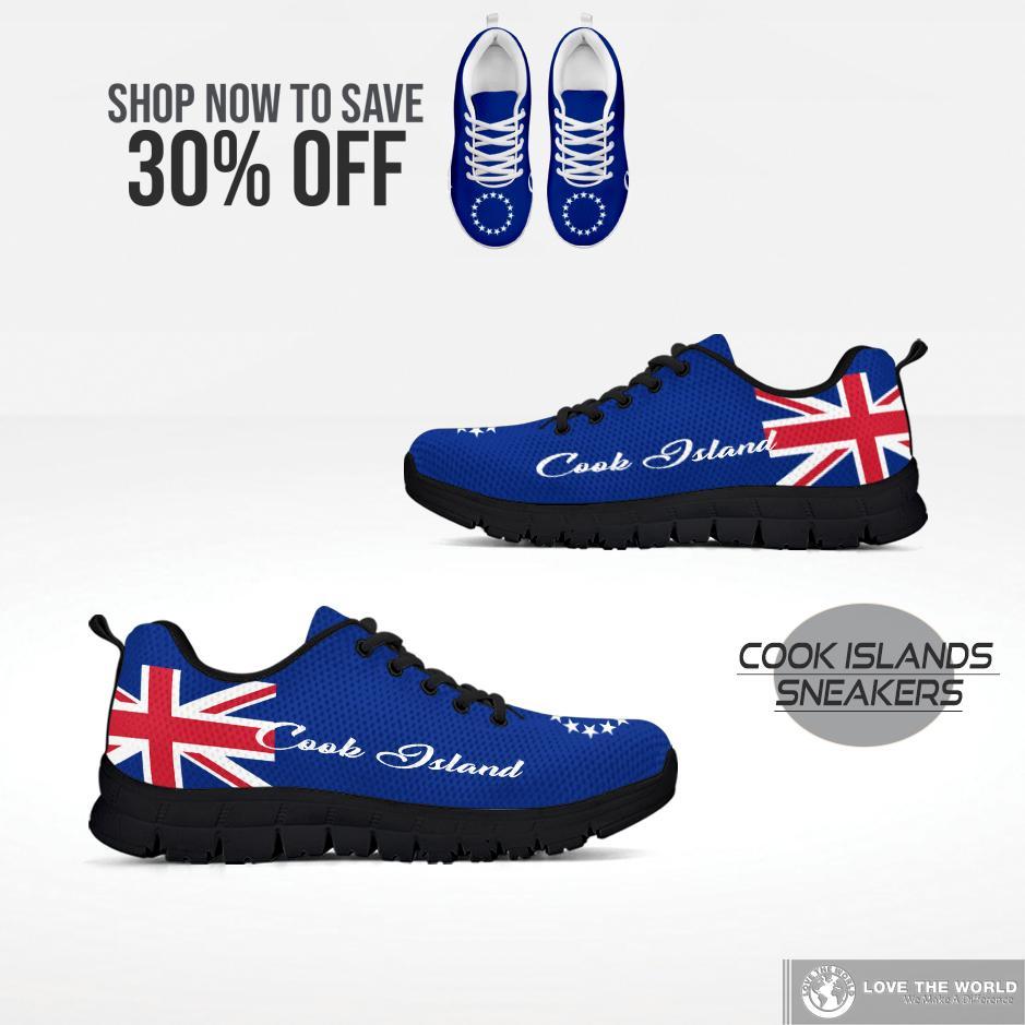 Cook Islands Shoes - Flag Sneakers - Vibe Hoodie Shop