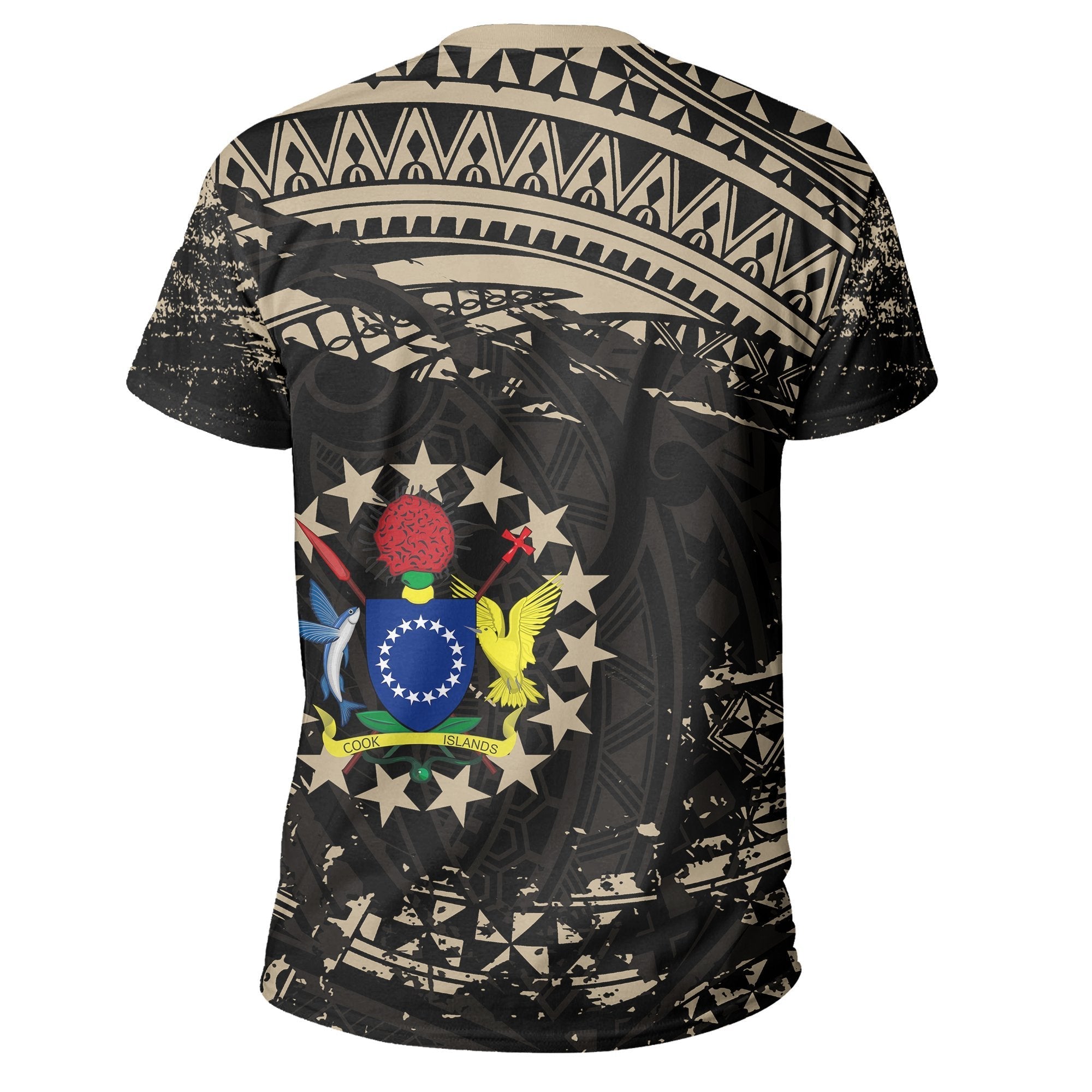 Cook Islands T shirt, Kuki Airani Tattoo Shirt - Tan - Vibe Hoodie Shop