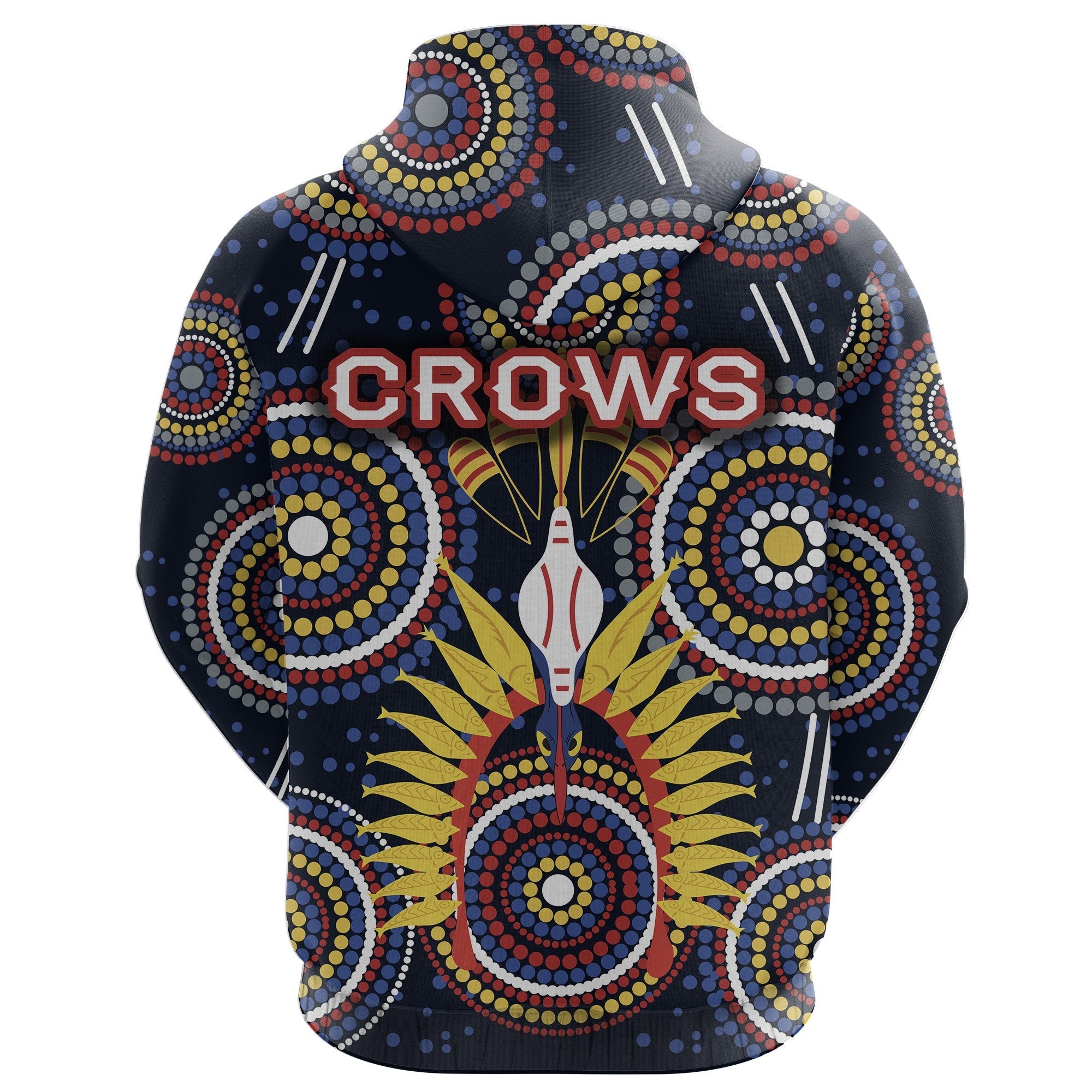 (Custom Personalised) Adelaide Zip Hoodie Original Indigenous Crows - Vibe Hoodie Shop