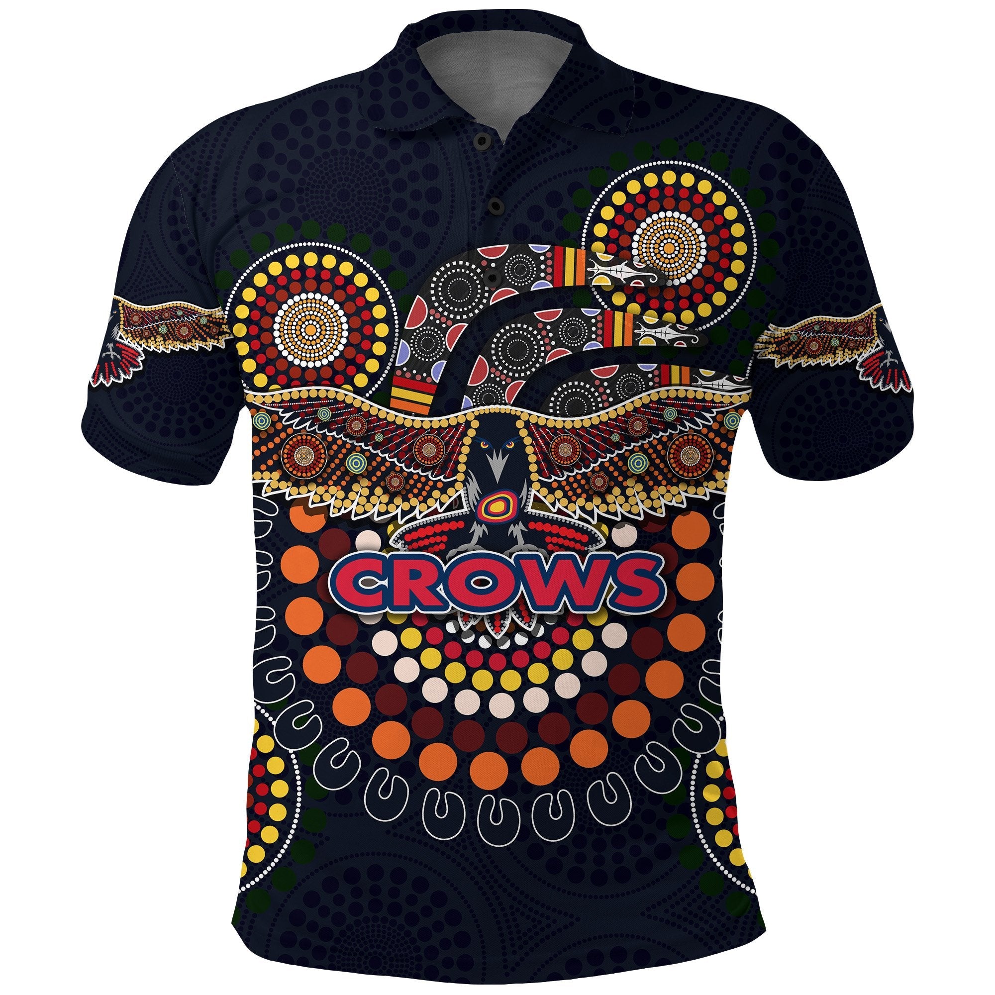 Adelaide Polo Shirt Indigenous Crows - Vibe Hoodie Shop