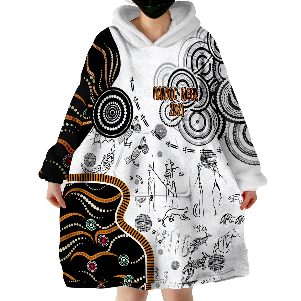 (Custom Personalised) Australia NAIDOC Week Aboriginal Story Wearable Blanket Hoodie - Vibe Hoodie Shop