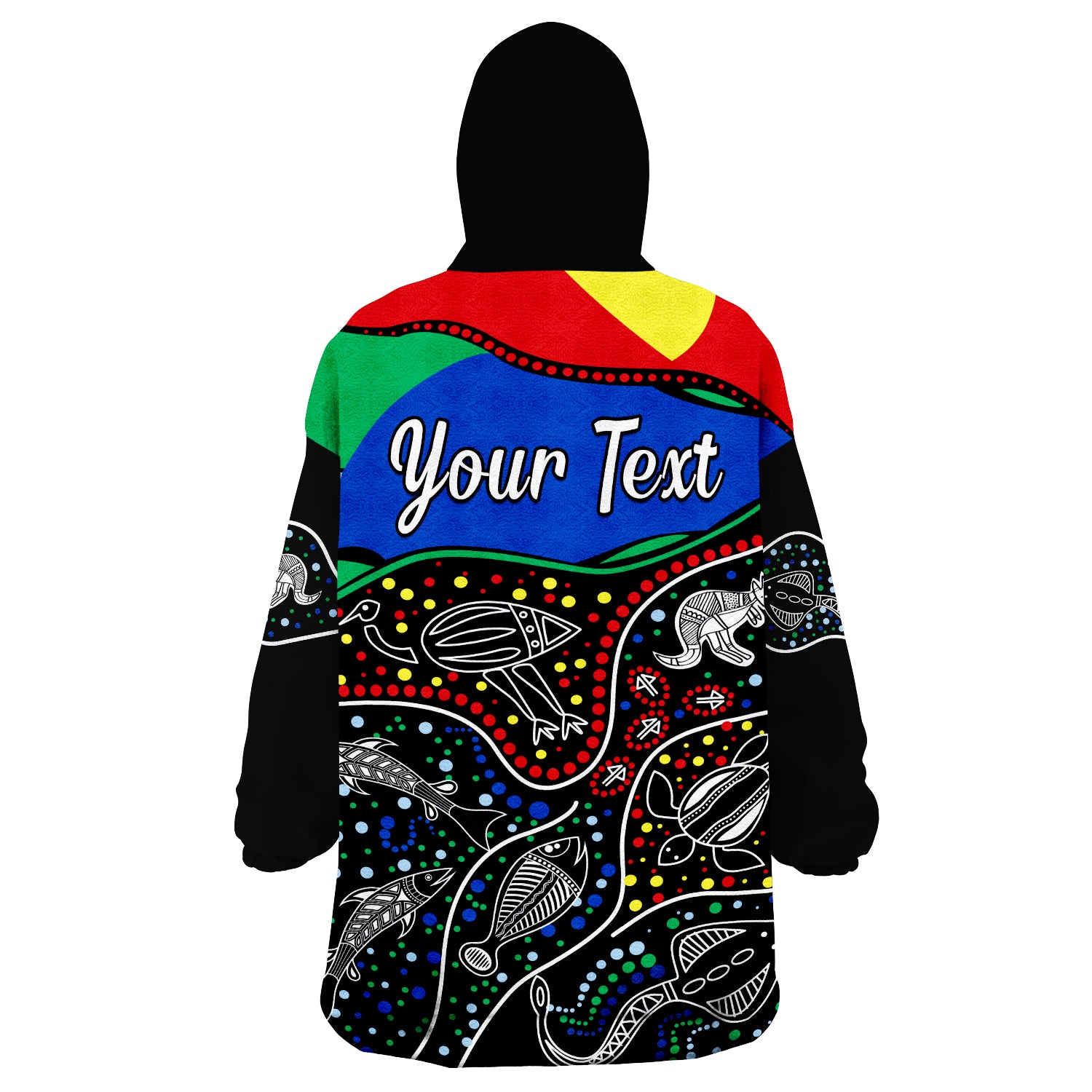 (Custom Personalised) NAIDOC Week 2022 National Aborigines And Torres Strait Islander Animals Aboriginal Wearable Blanket Hoodie - Vibe Hoodie Shop