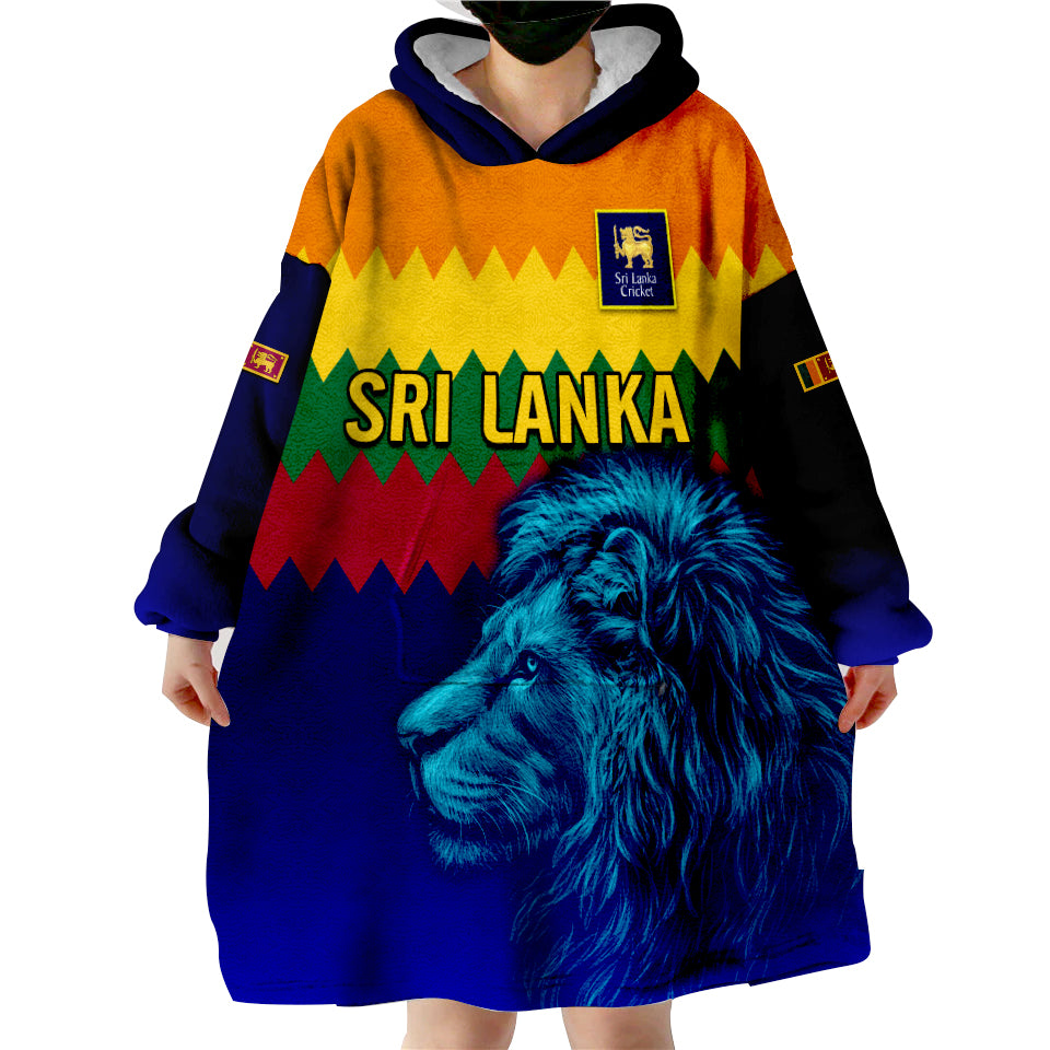 (Custom Personalised) Sri Lanka The Lions Cricket Wearable Blanket Hoodie - Vibe Hoodie Shop