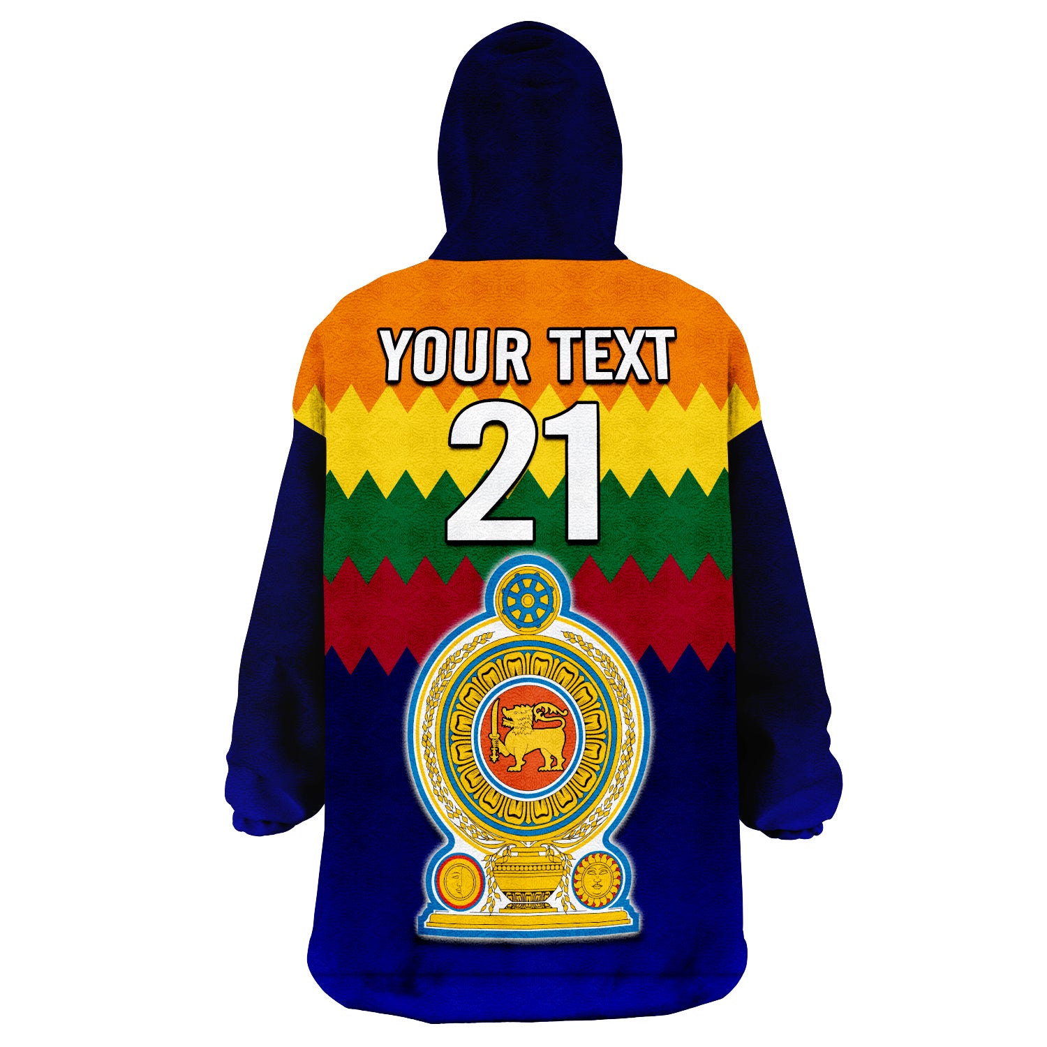 (Custom Personalised) Sri Lanka The Lions Cricket Men's T20 World Cup Wearable Blanket Hoodie - Vibe Hoodie Shop