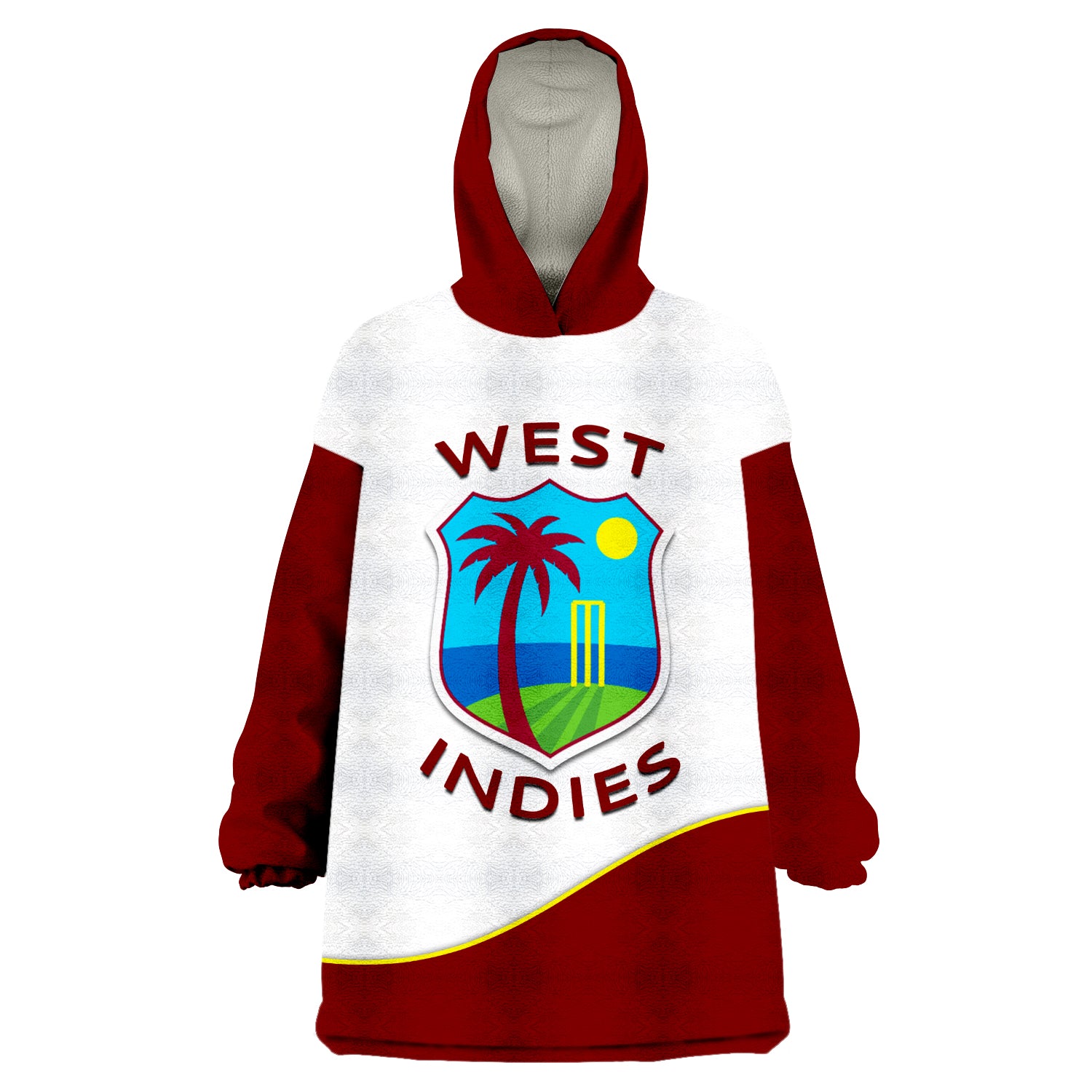(Custom Personalised) West Indies Windie Cricket Wearable Blanket Hoodie - Vibe Hoodie Shop