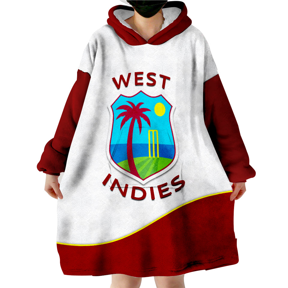 (Custom Personalised) West Indies Windie Cricket Wearable Blanket Hoodie - Vibe Hoodie Shop