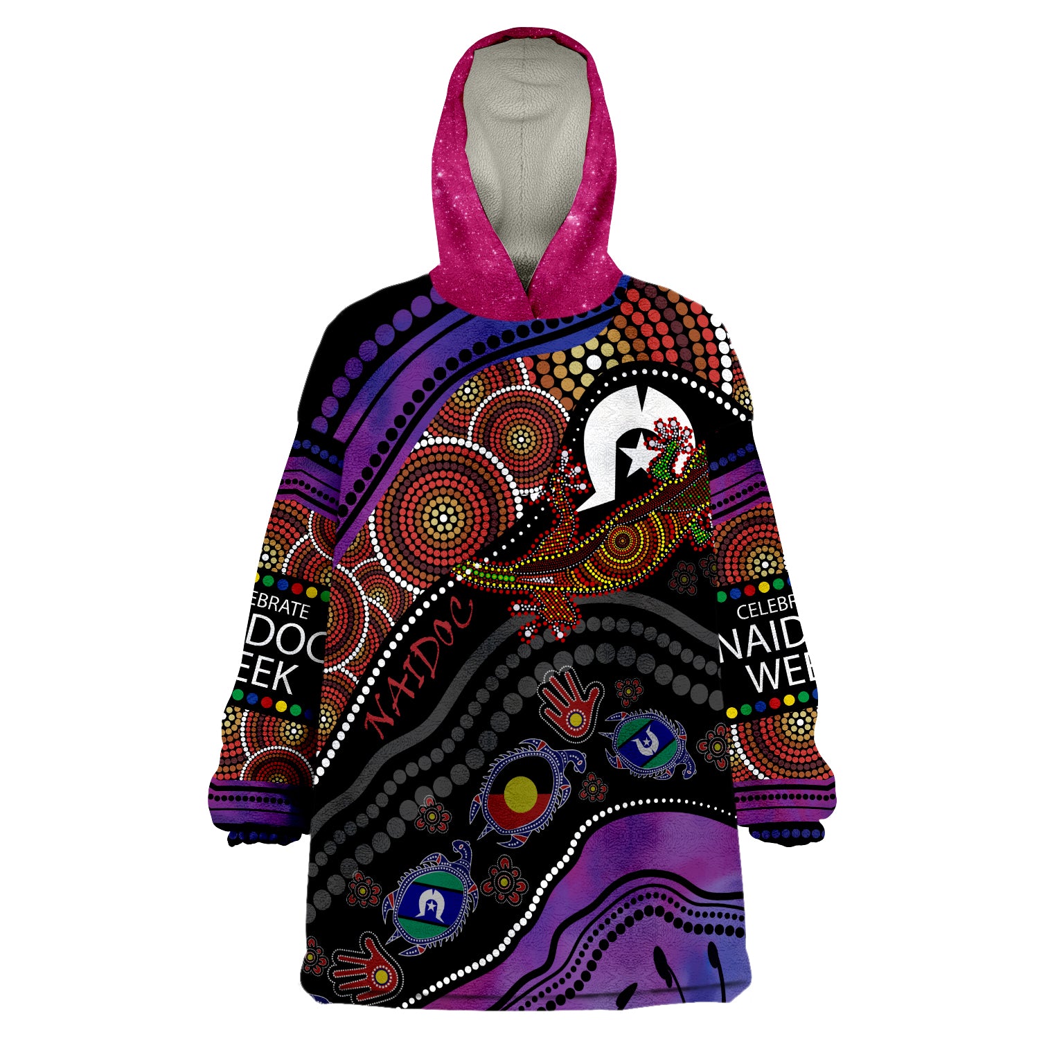 (Custom Text And Number) Aussie Aboriginal Heal Country Torres Strait Islanders Wearable Blanket Hoodie - Vibe Hoodie Shop