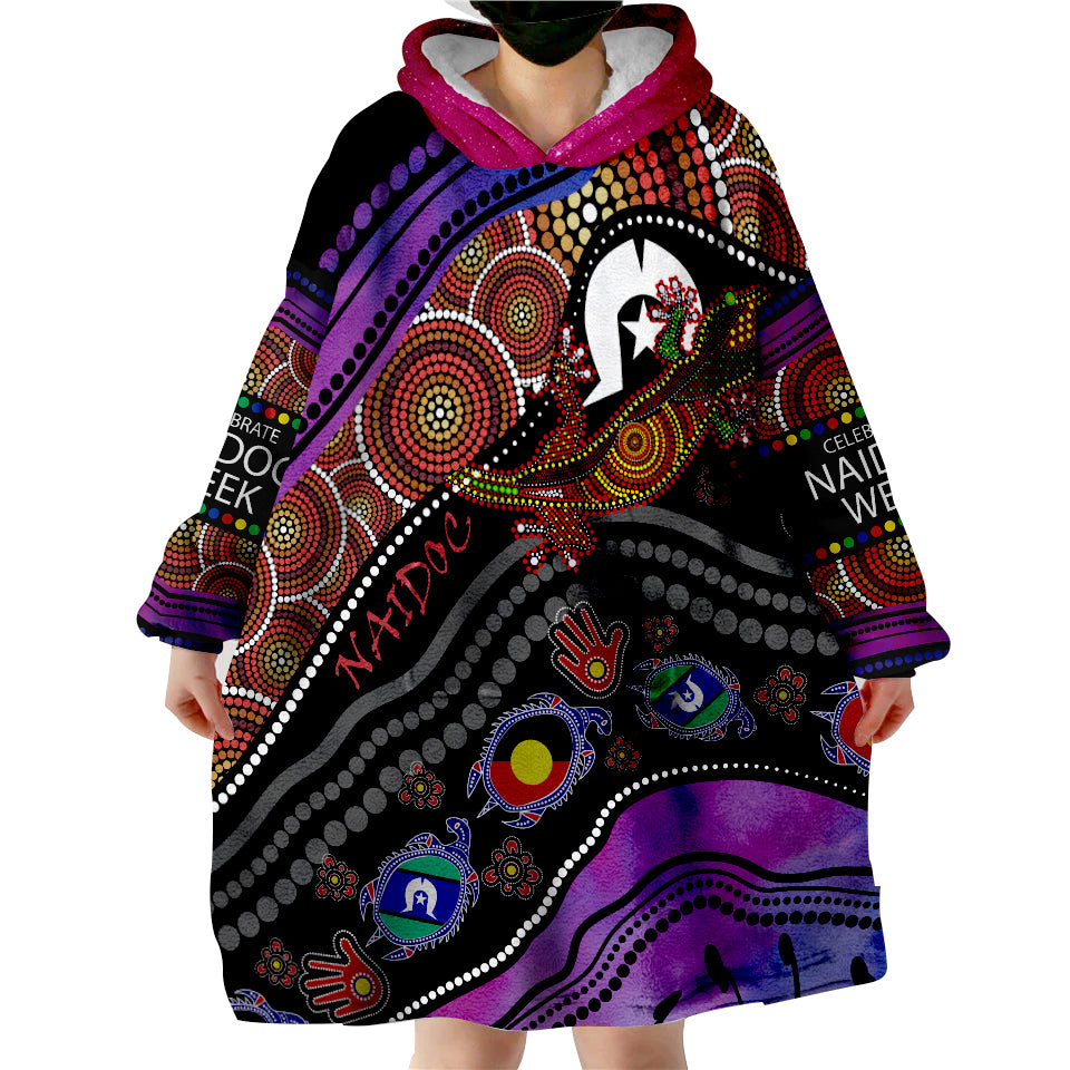 (Custom Text And Number) Aussie Aboriginal Heal Country Torres Strait Islanders Wearable Blanket Hoodie - Vibe Hoodie Shop