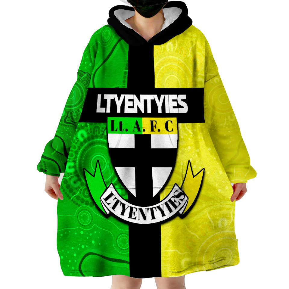 (Custom Text and Number) Ltyentyies Lt. A. F. C Australian Football Aboriginal Wearable Blanket Hoodie - Vibe Hoodie Shop