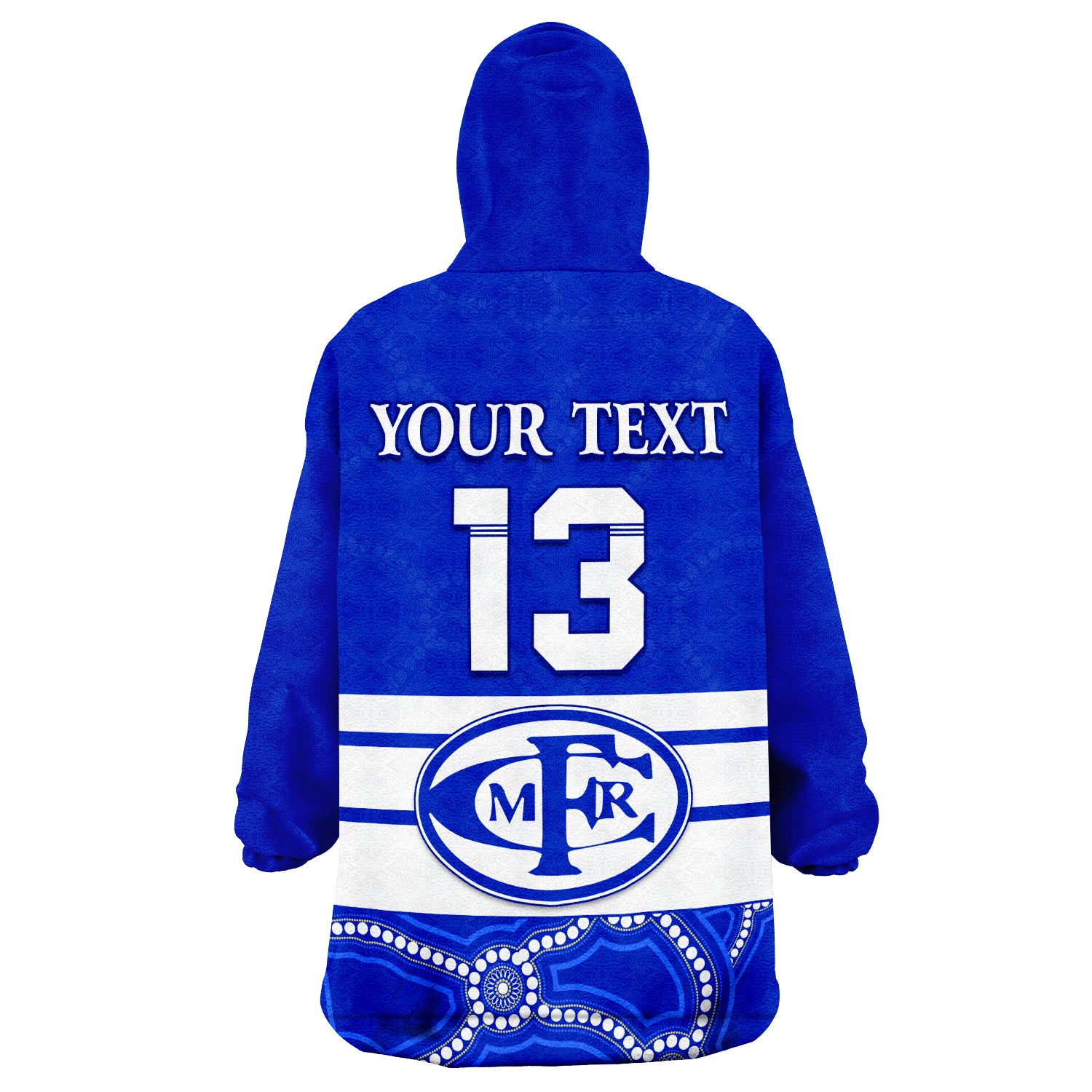 (Custom Text and Number) Mines Rovers Football Club Goldfields Football Indigenous Diorites Wearable Blanket Hoodie - Vibe Hoodie Shop