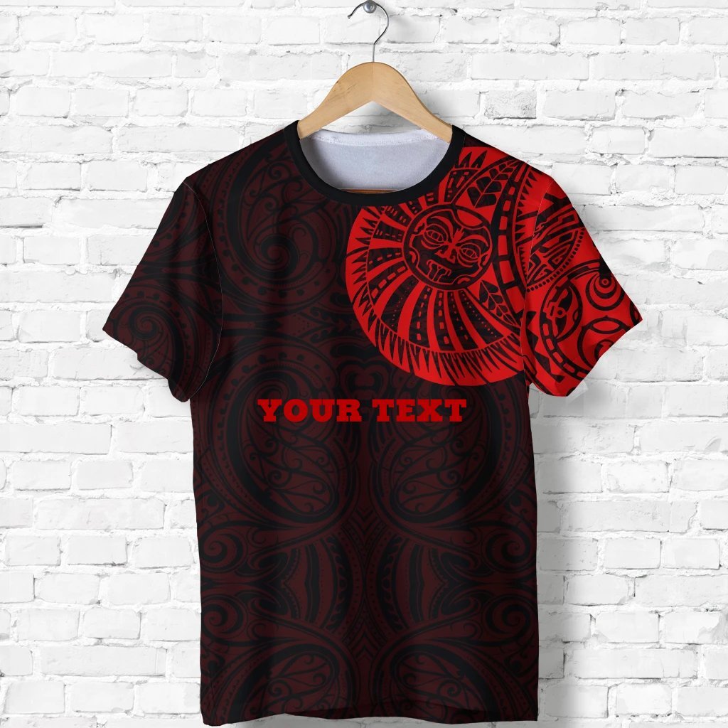 Maori Warrior Tattoo T shirt Red - Customized - Vibe Hoodie Shop