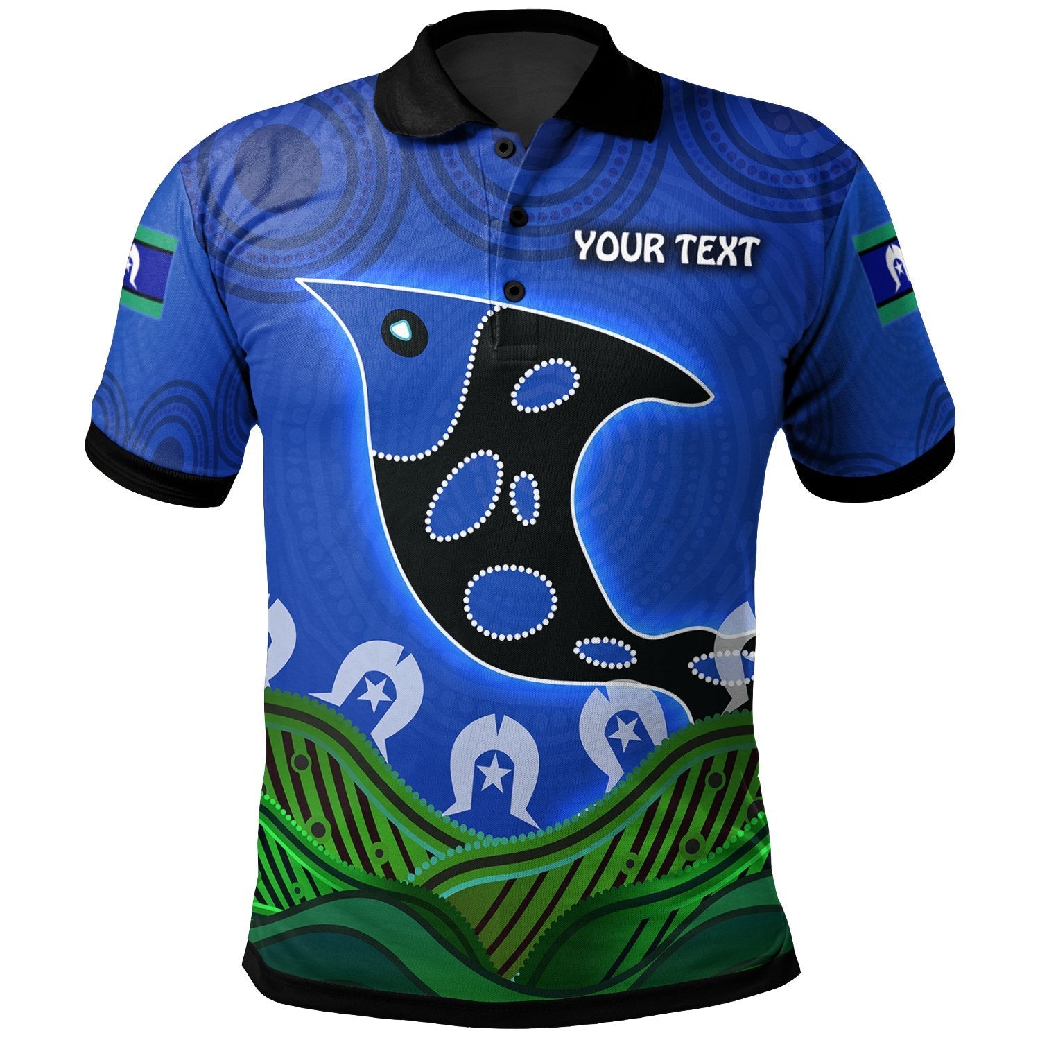 Personalised Polo Shirt - Torres Strait Dot Patterns - Vibe Hoodie Shop