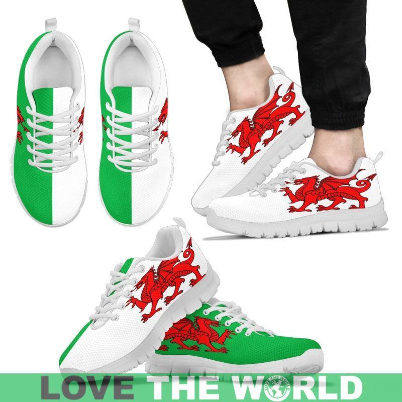 Cymru Wales (Welsh) Dragon Unisex Men's / Women's Sneakers (Shoes) - Vibe Hoodie Shop