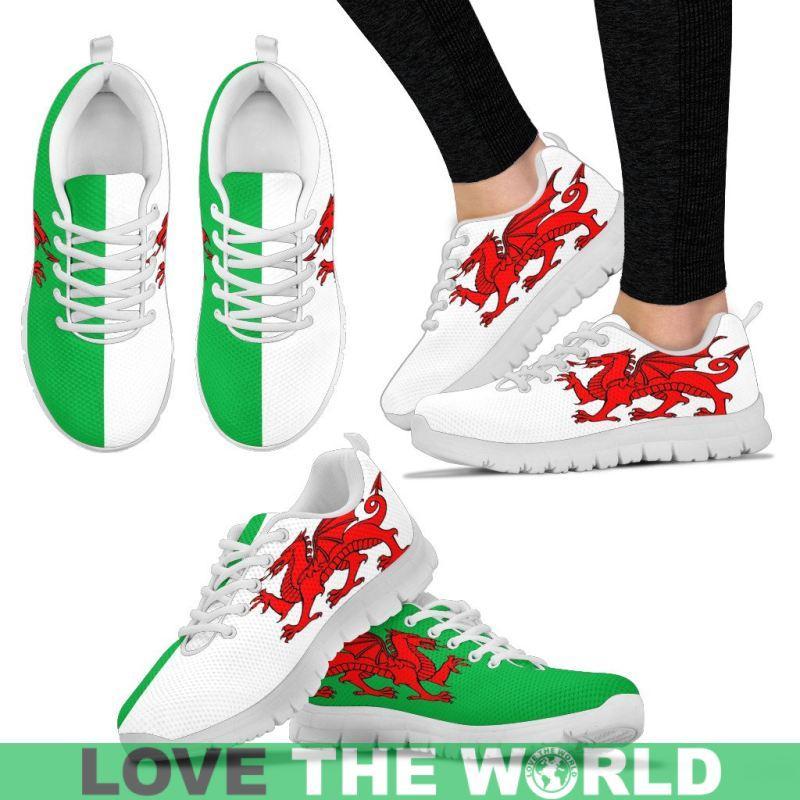 Cymru Wales (Welsh) Dragon Unisex Men's / Women's Sneakers (Shoes) - Vibe Hoodie Shop