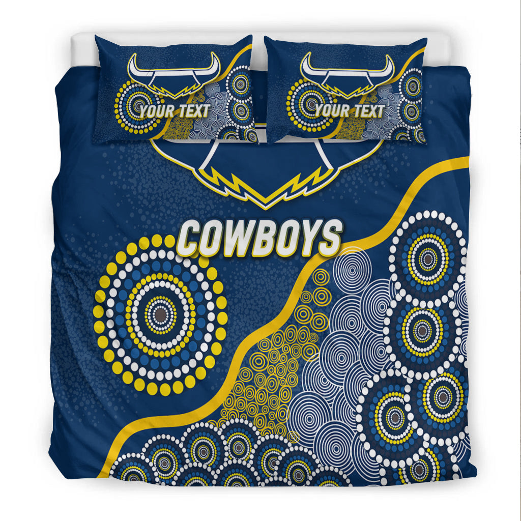 (Custom Personalised) Panthers Rugby 2022 Aboriginal Art Bedding Set - - Vibe Hoodie Shop
