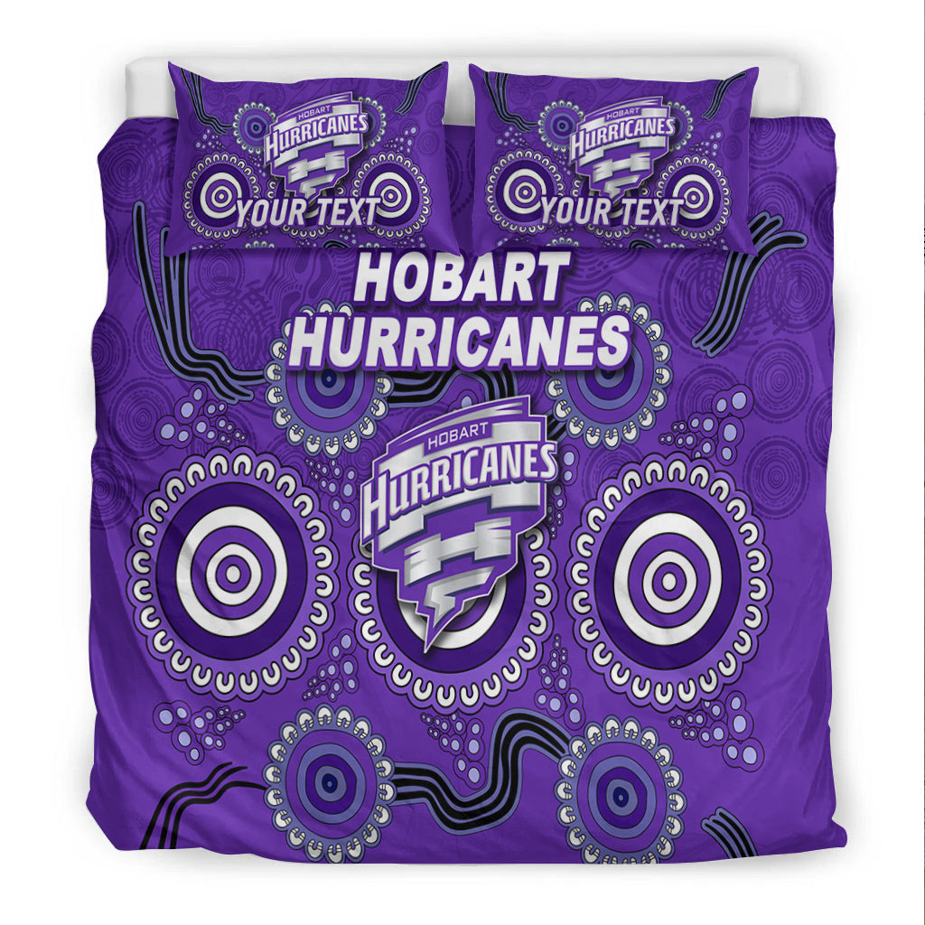 (Custom Personalised) Hobart Hurricanes Aboriginal Cricket 2022 Bedding Set - - Vibe Hoodie Shop