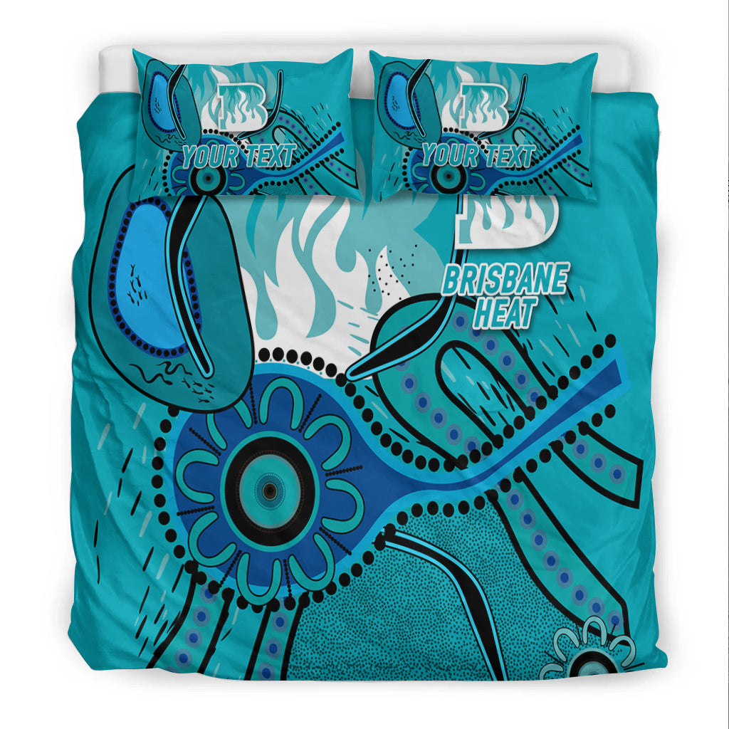 (Custom Personalised) Brisbane Heat Aboriginal Cricket 2022 Bedding Set - - Vibe Hoodie Shop