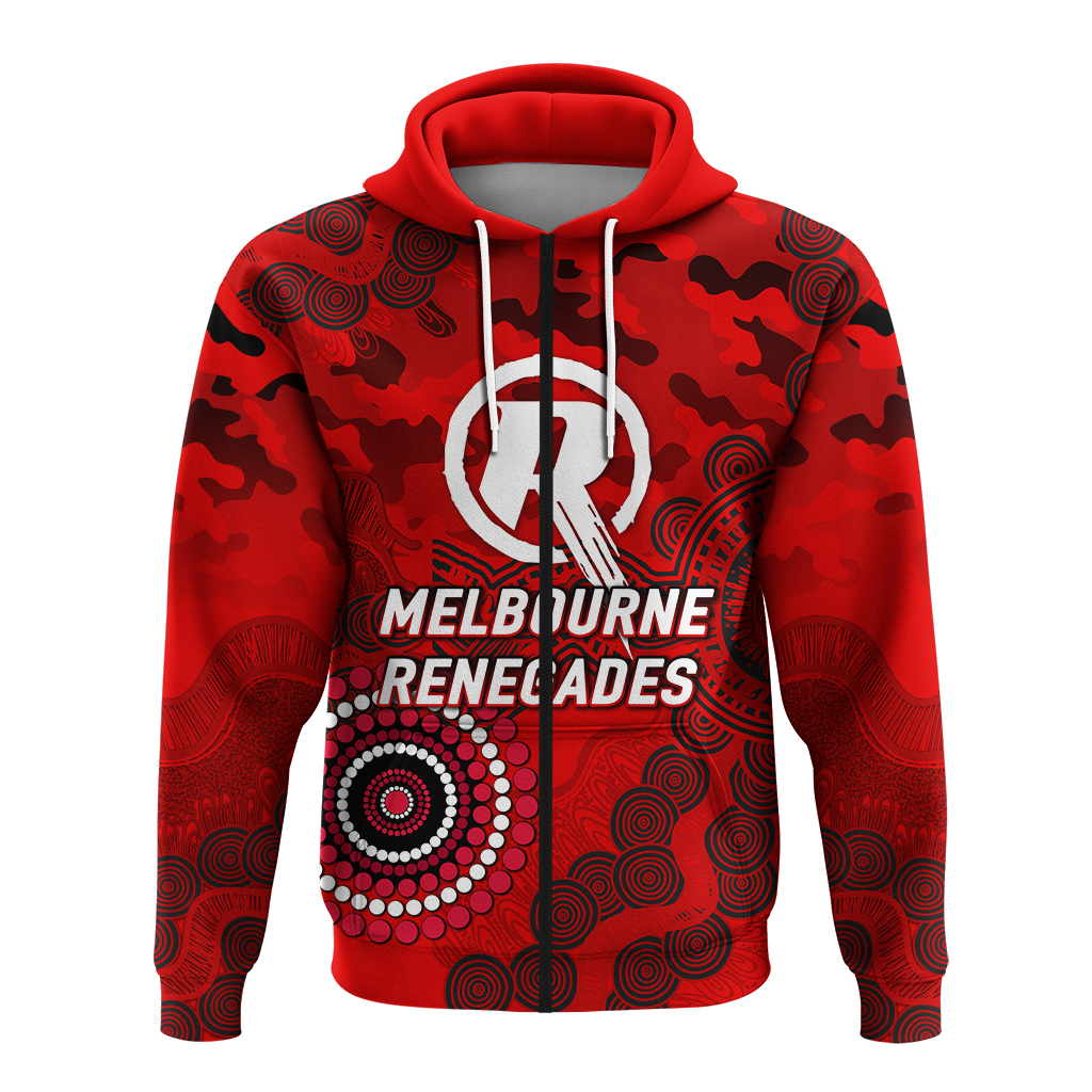 (Custom Personalised) Melbourne Renegades ANZAC Day Aboriginal Hoodie - LT12 - Vibe Hoodie Shop