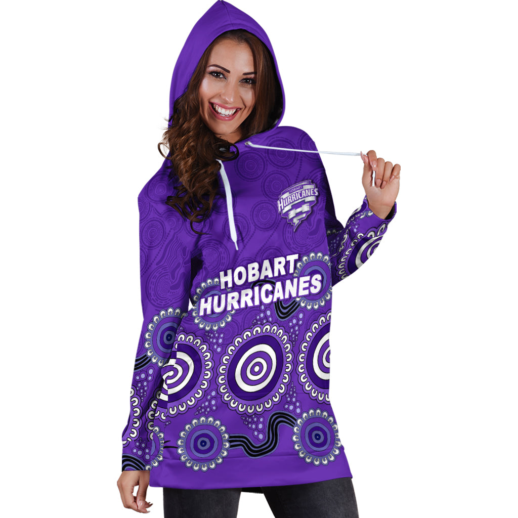 (Custom Personalised) Hobart Hurricanes Aboriginal Cricket 2022 Hoodie Dress - - Vibe Hoodie Shop