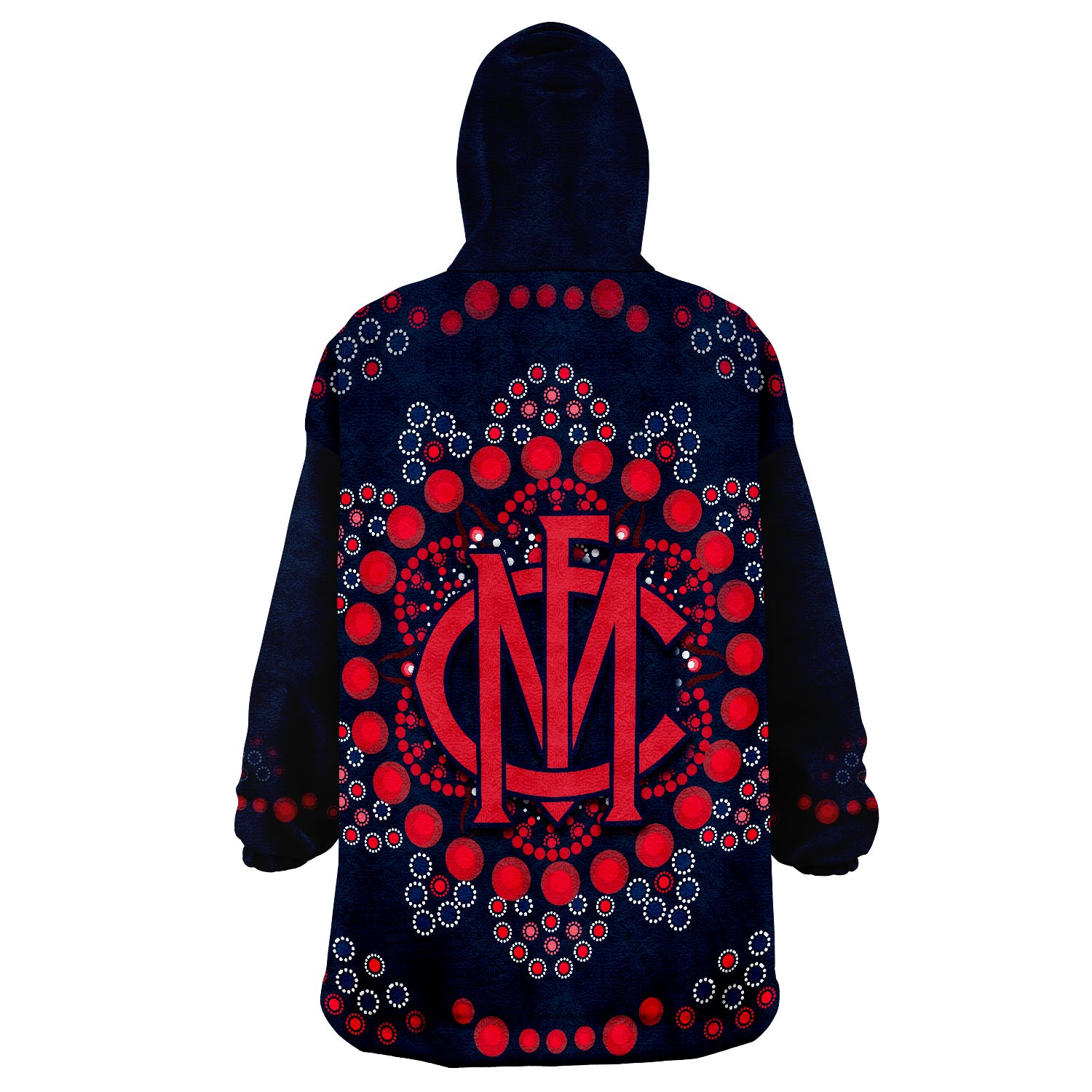 Demons Football Melbourne Indigenous Wearable Blanket Hoodie - Vibe Hoodie Shop
