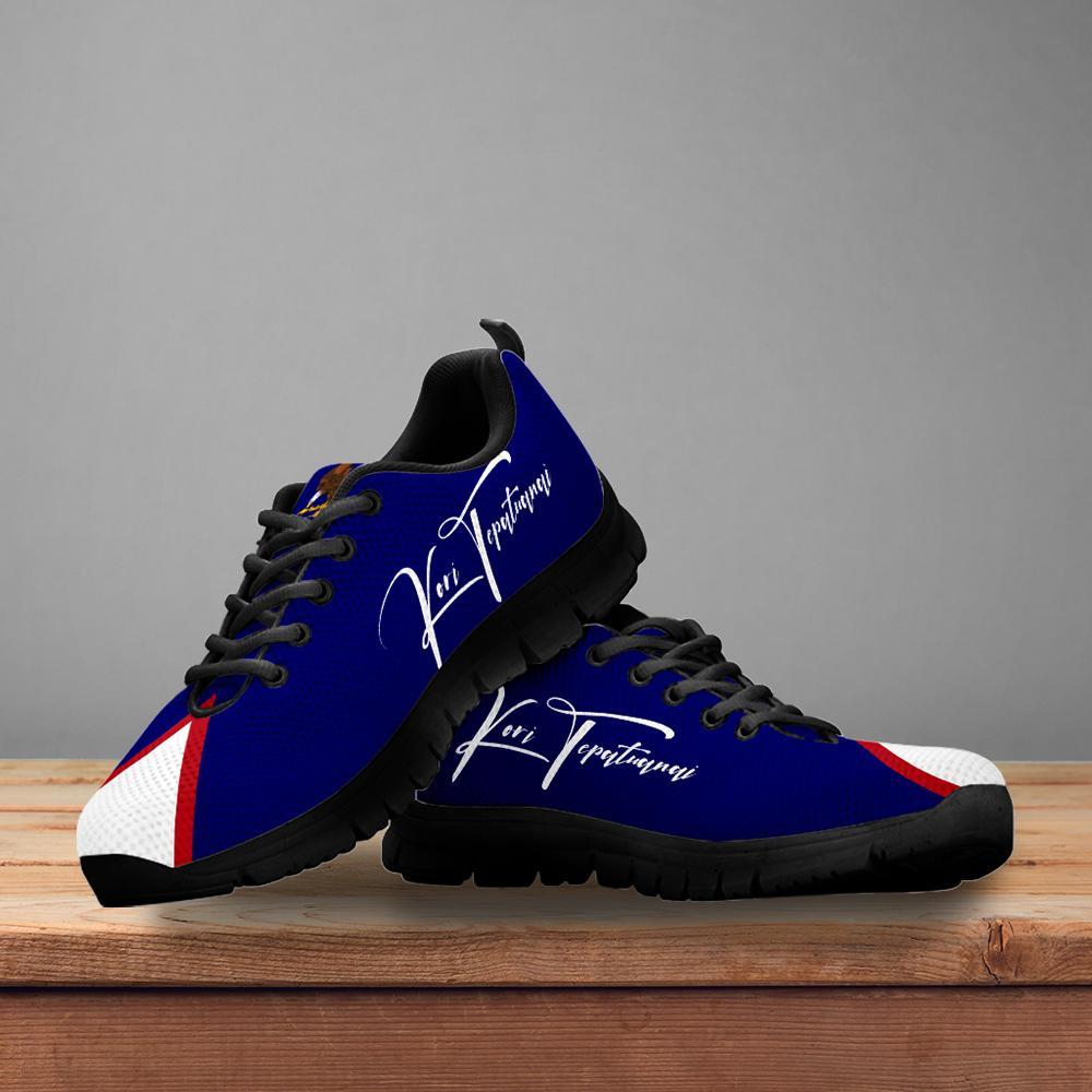 (Custom) American Samoa Sneakers Flag Personal Signature - Vibe Hoodie Shop