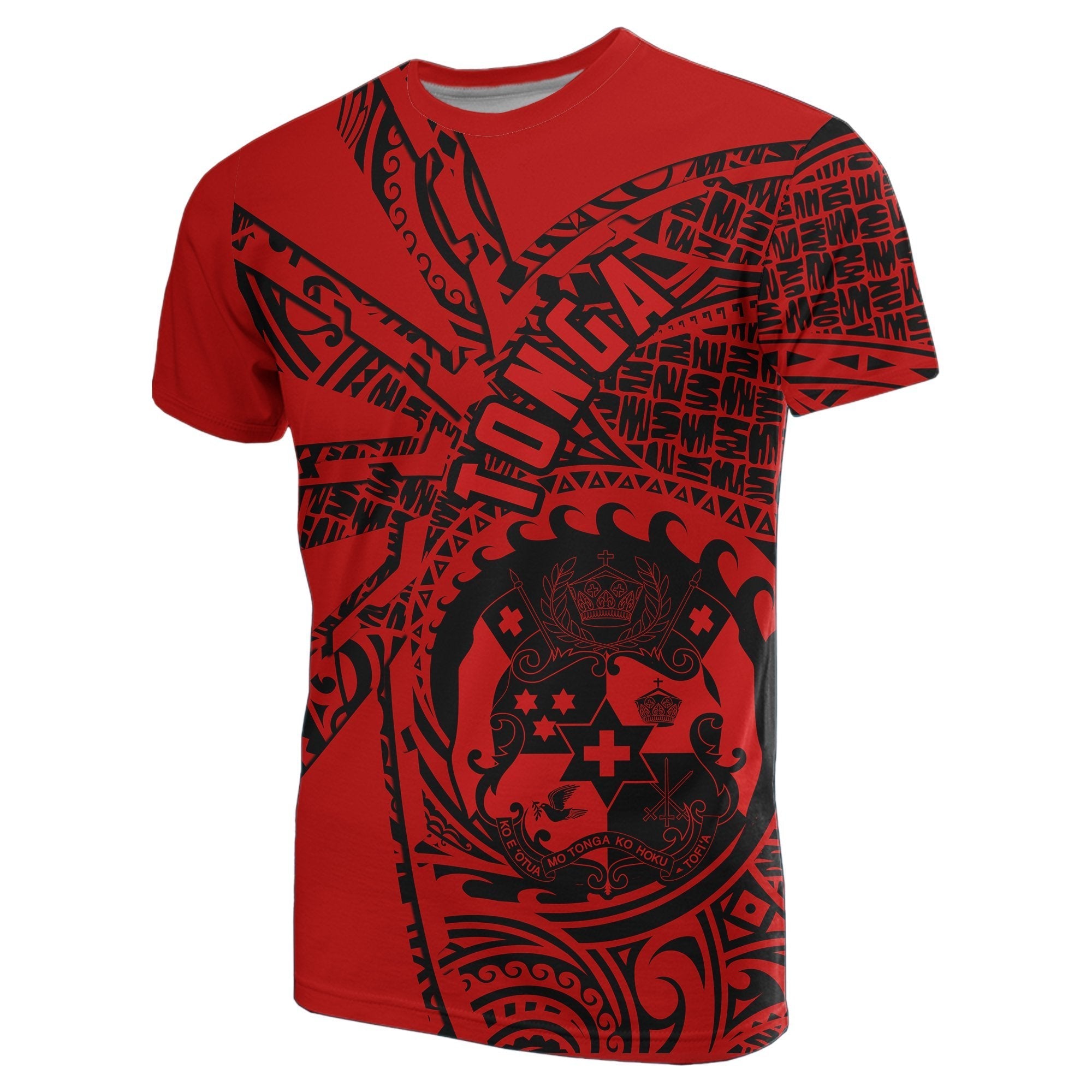 Tonga T shirt Polynesia - Tornado Style (Red) - Vibe Hoodie Shop