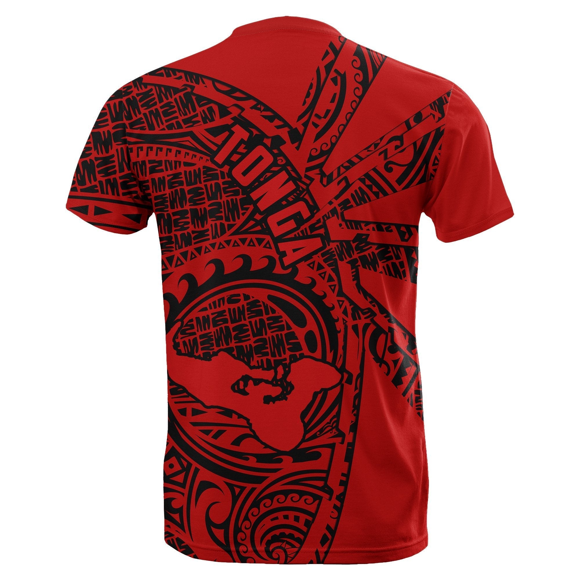 Tonga T shirt Polynesia - Tornado Style (Red) - Vibe Hoodie Shop