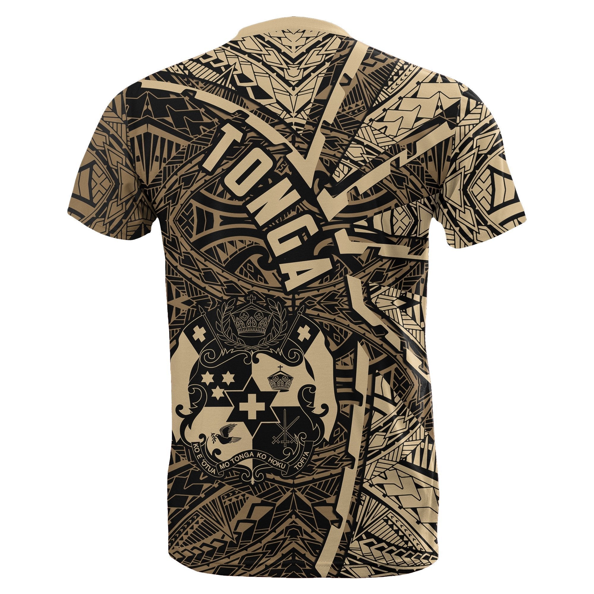 Tonga T shirt Polynesia - Tornado Style (Gold) - Vibe Hoodie Shop