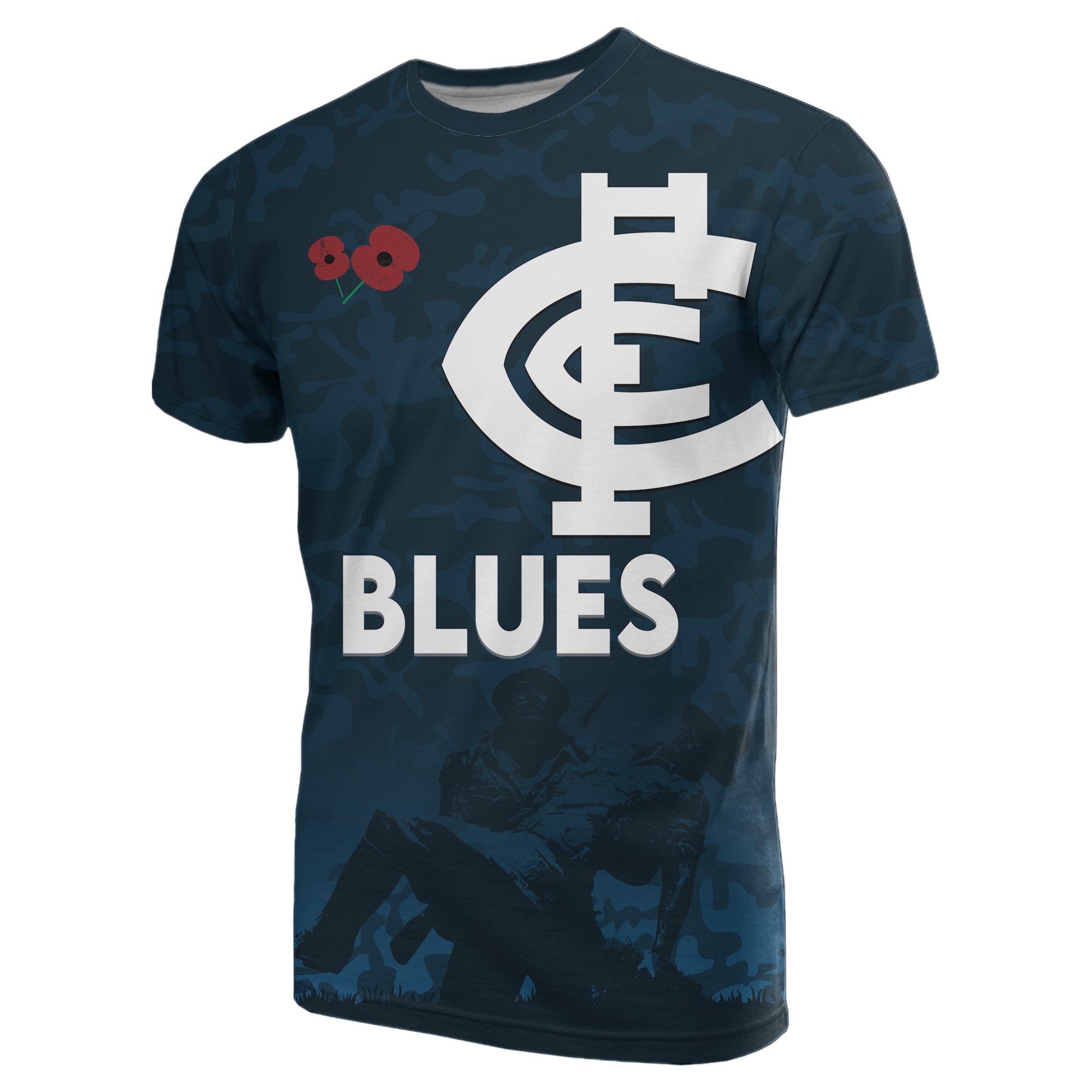 Blues T shirt ANZAC Day - Vibe Hoodie Shop