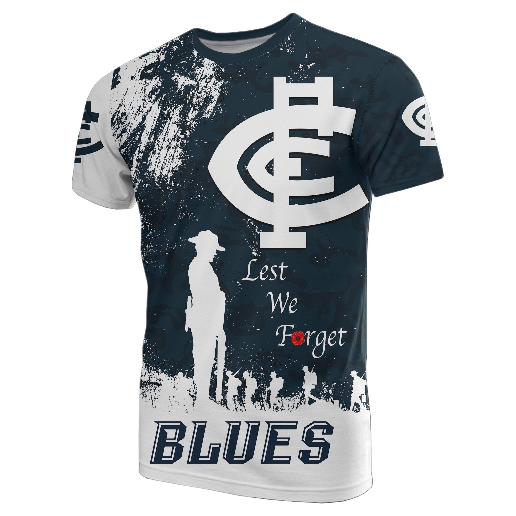 Australia T shirt Blues ANZAC Day - Vibe Hoodie Shop